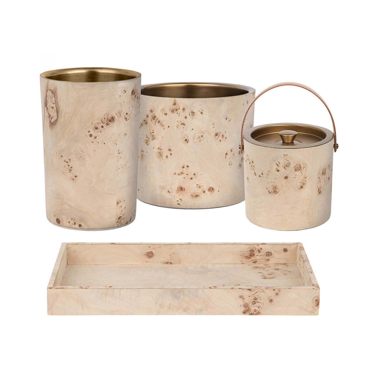 Burlwood Champagne Cooler — shown alongside coordinating products