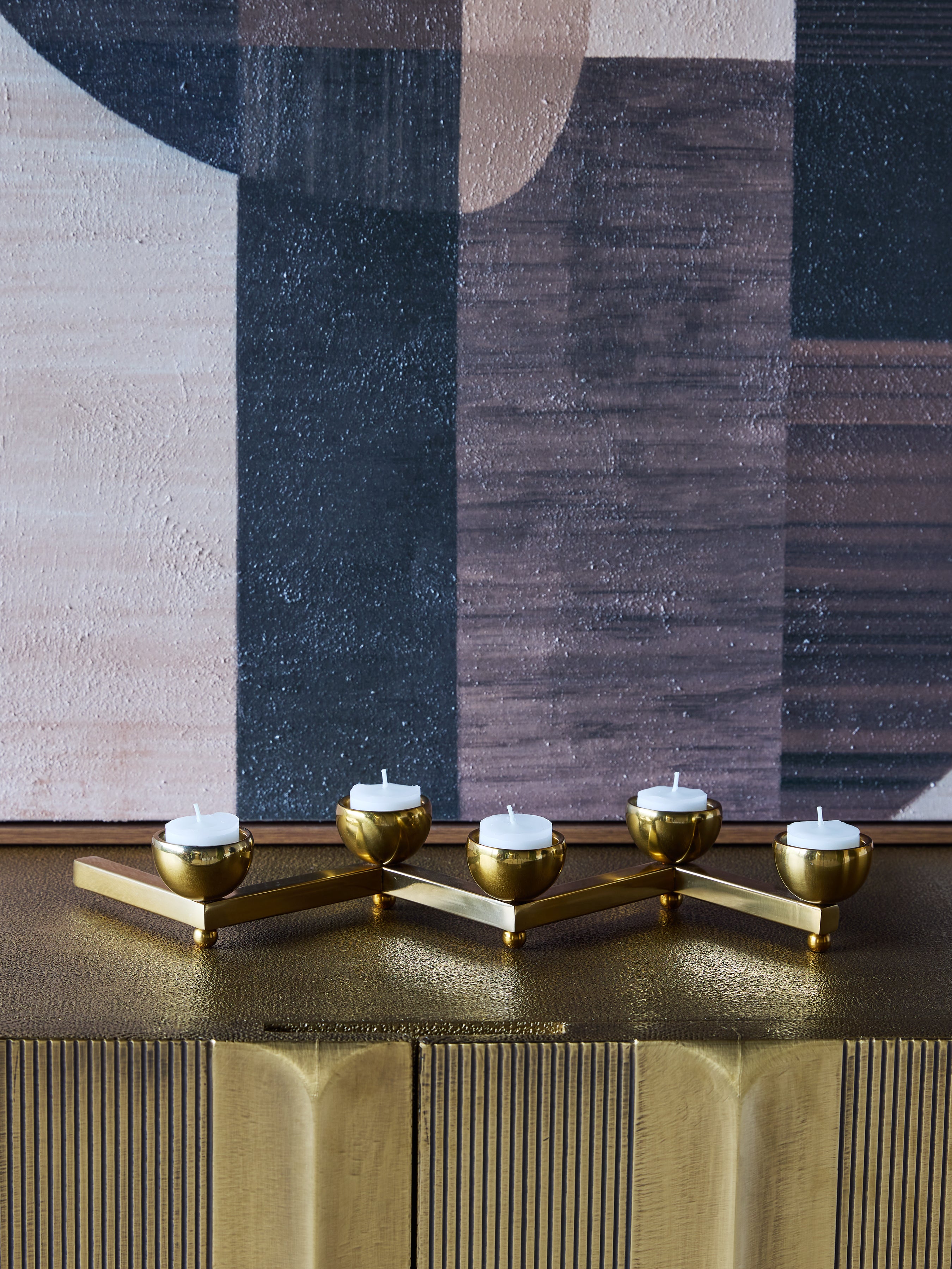 Luca Zigzag Tealight Holder — lifestyle 6