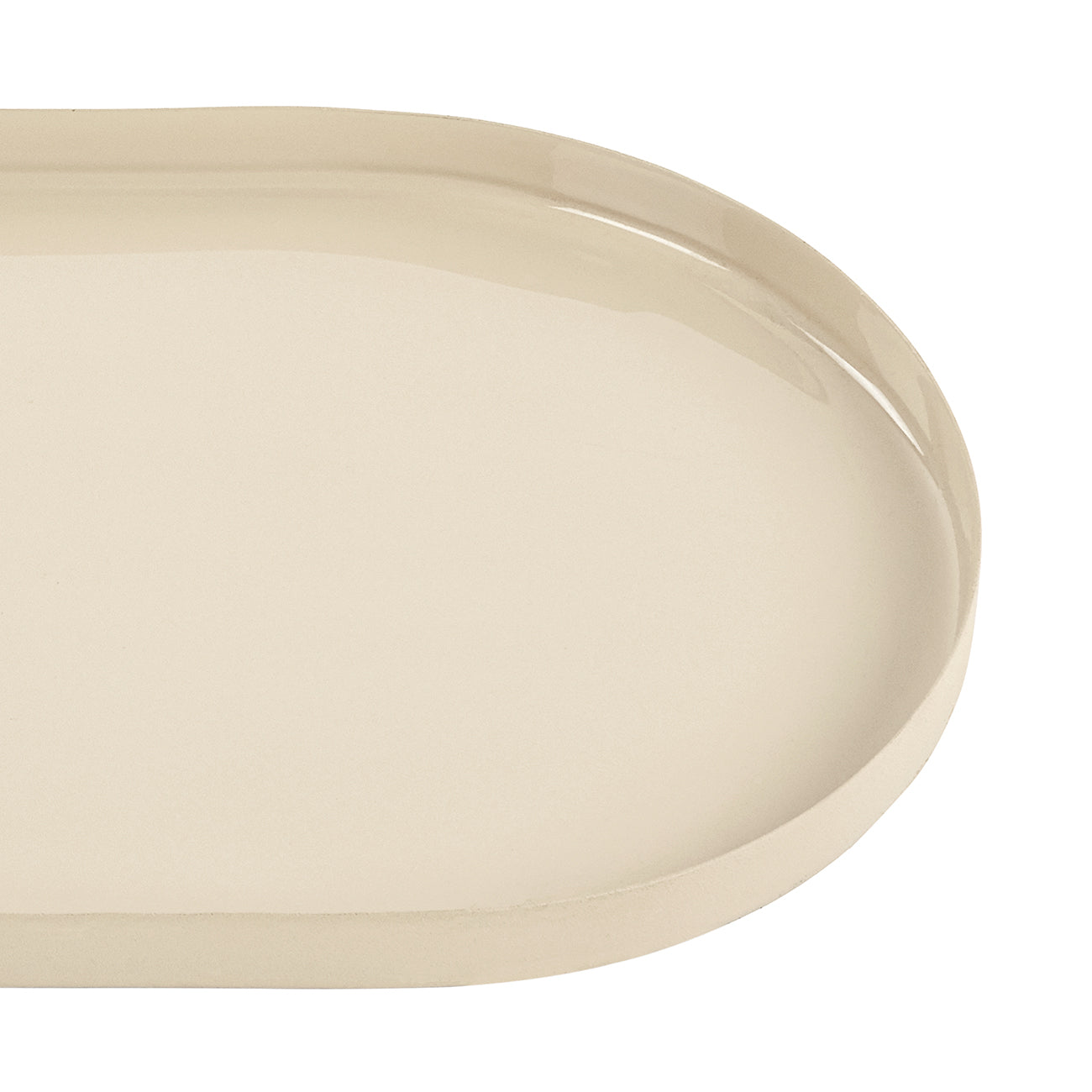 Ovolo Iron Enamel Beige Large Tray — view 5
