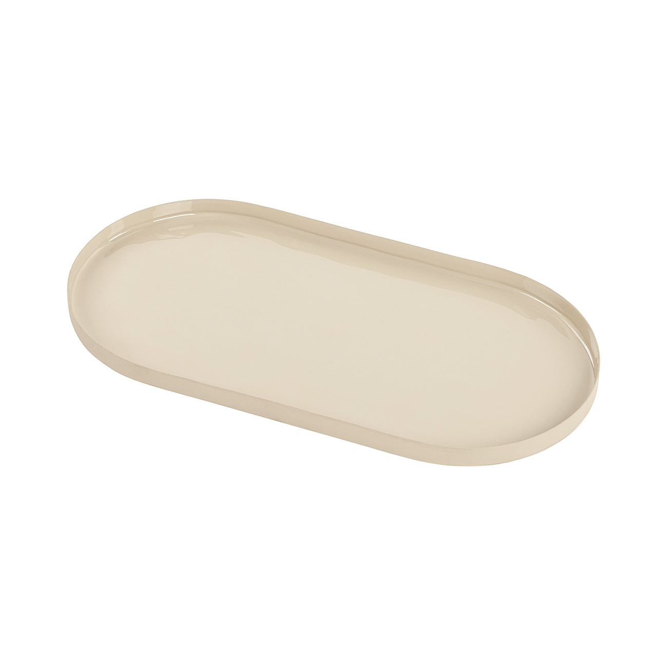 Ovolo Iron Enamel Beige Large Tray