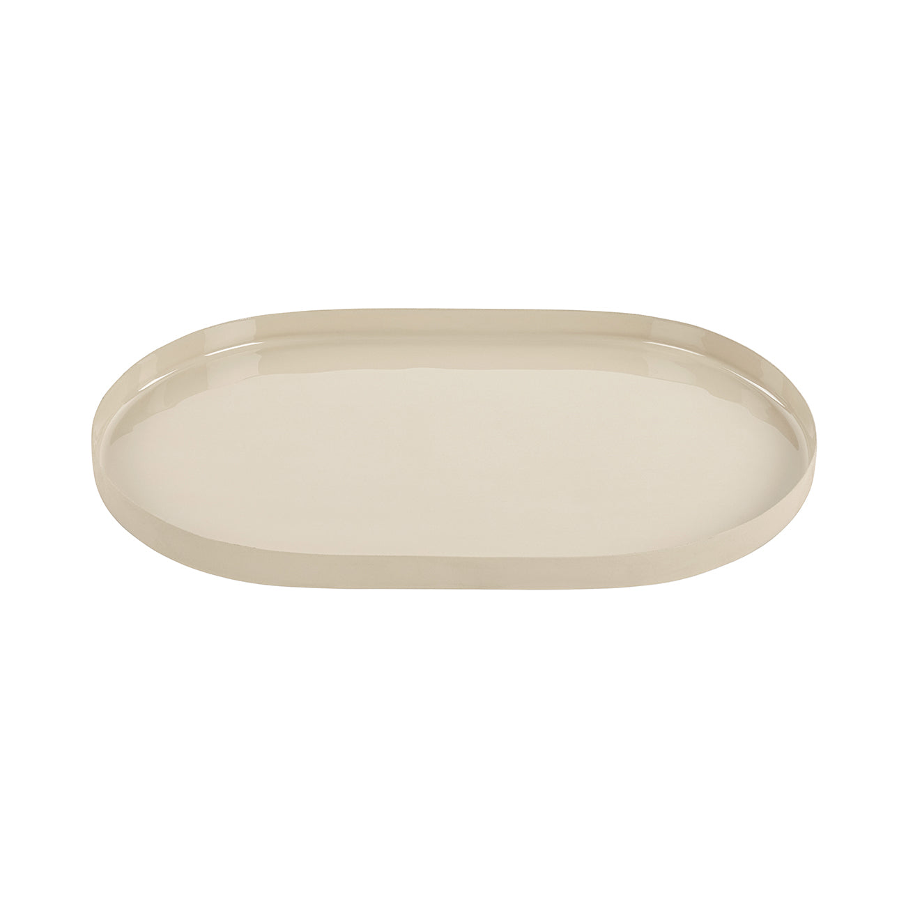 Ovolo Iron Enamel Beige Small Tray — view 2
