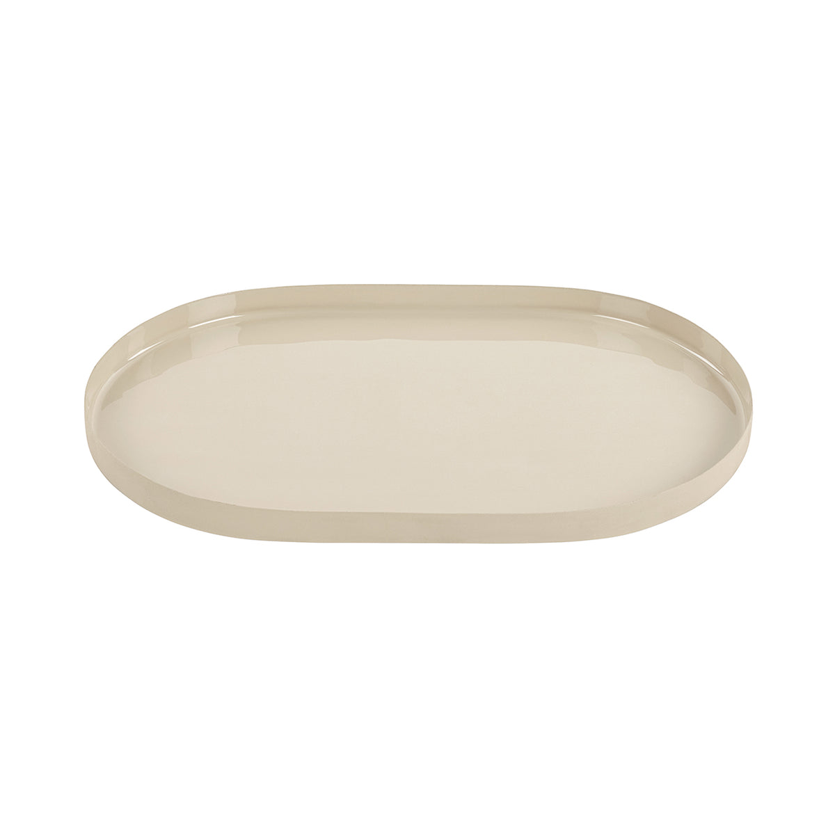 Ovolo Iron Enamel Beige Small Tray — view 2