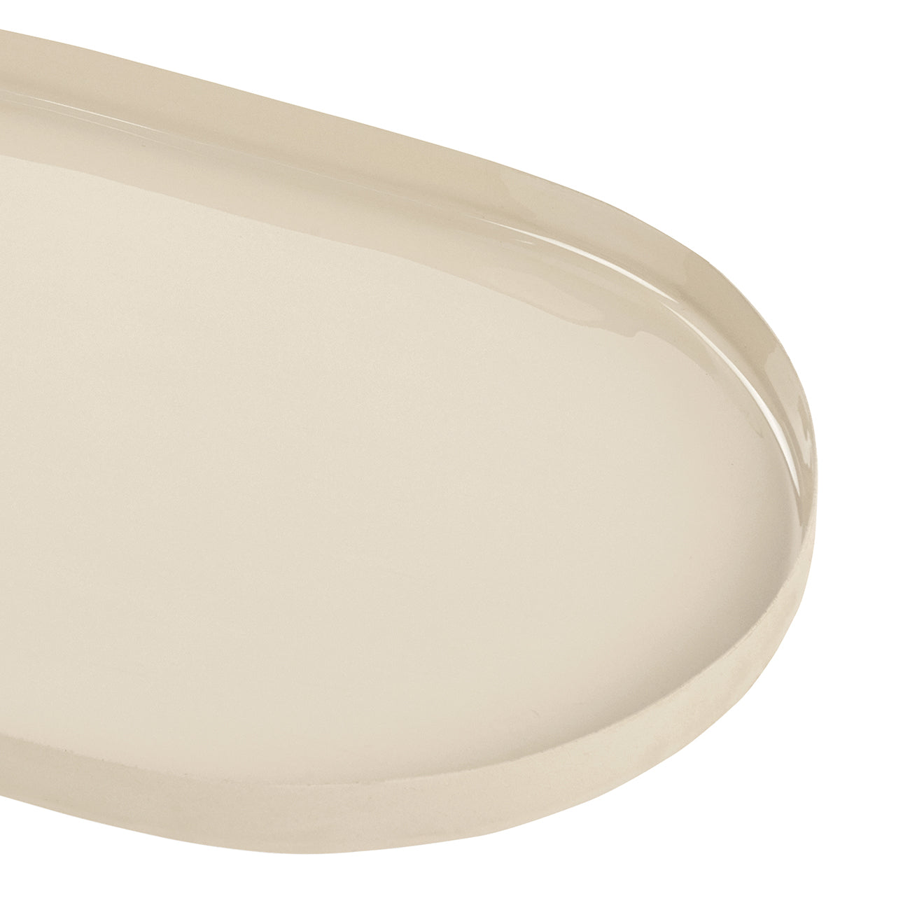Ovolo Iron Enamel Beige Small Tray — view 4
