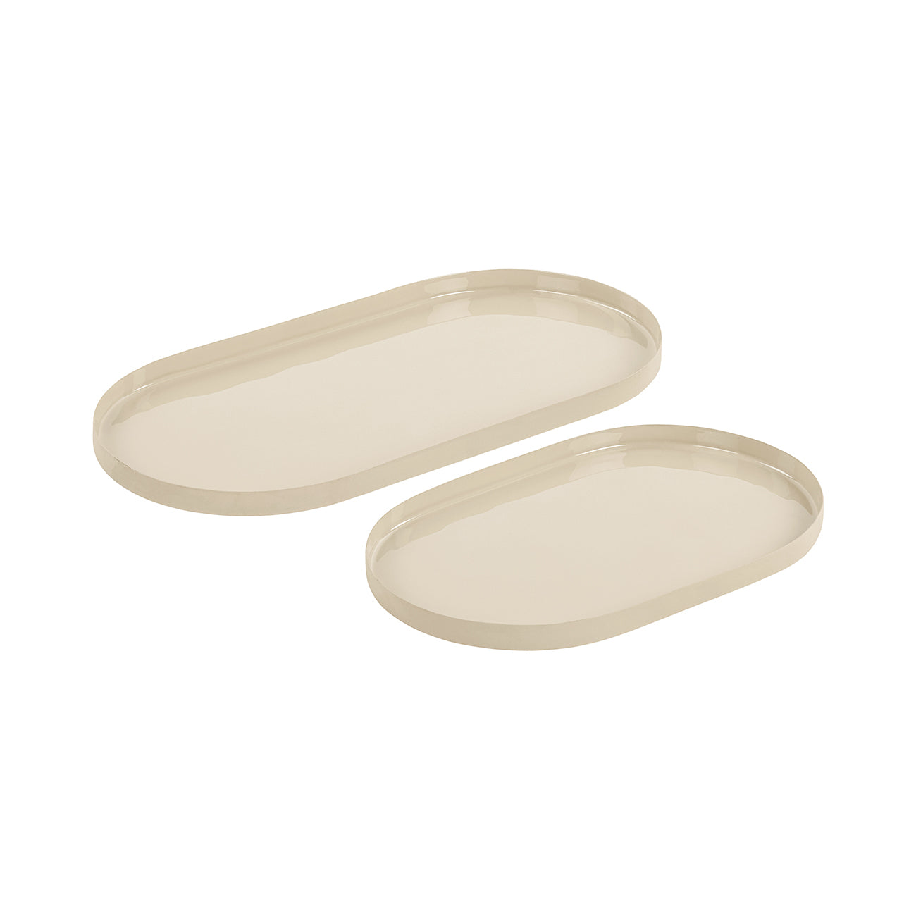 Ovolo Iron Enamel Beige Small Tray — shown alongside coordinating products