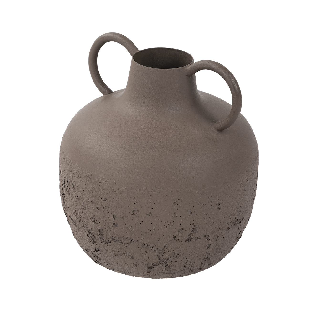 Alora Brown Textured Metal Small Vase — view 2
