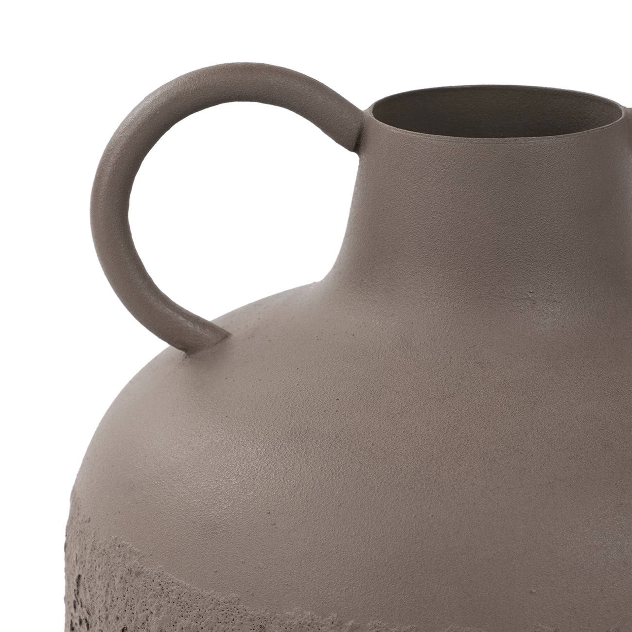 Alora Brown Textured Metal Small Vase — view 4