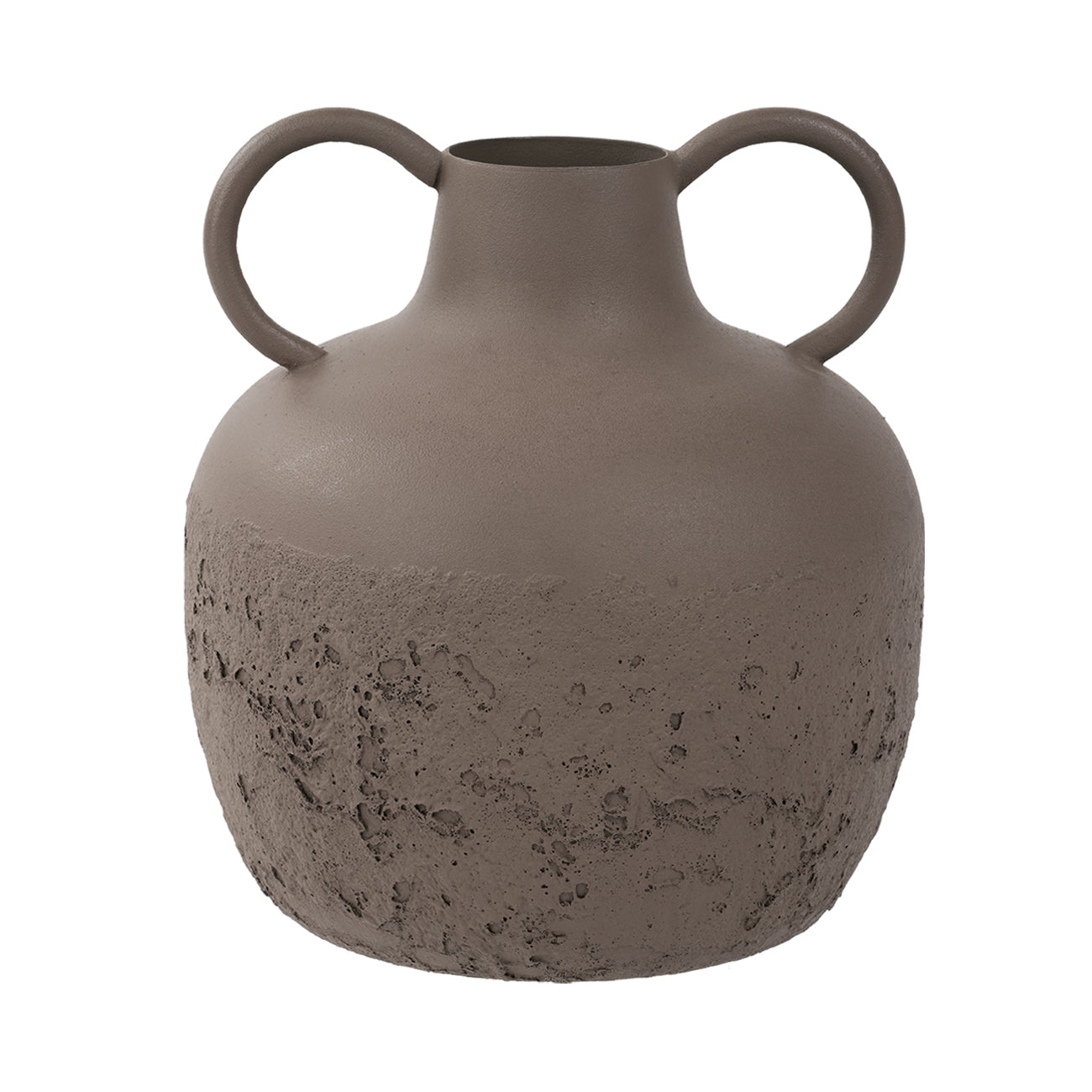 Alora Brown Textured Metal Small Vase