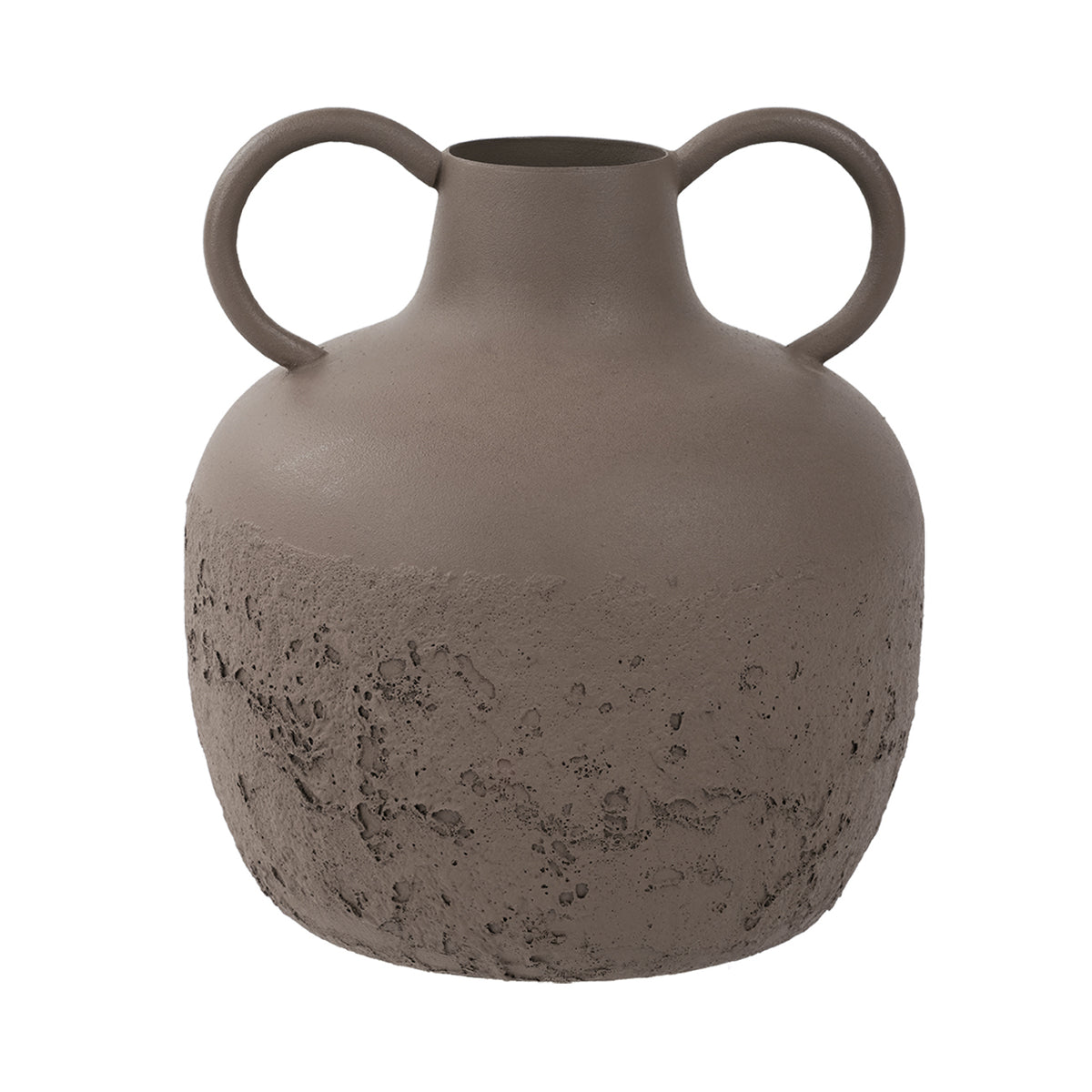 Alora Brown Textured Metal Small Vase