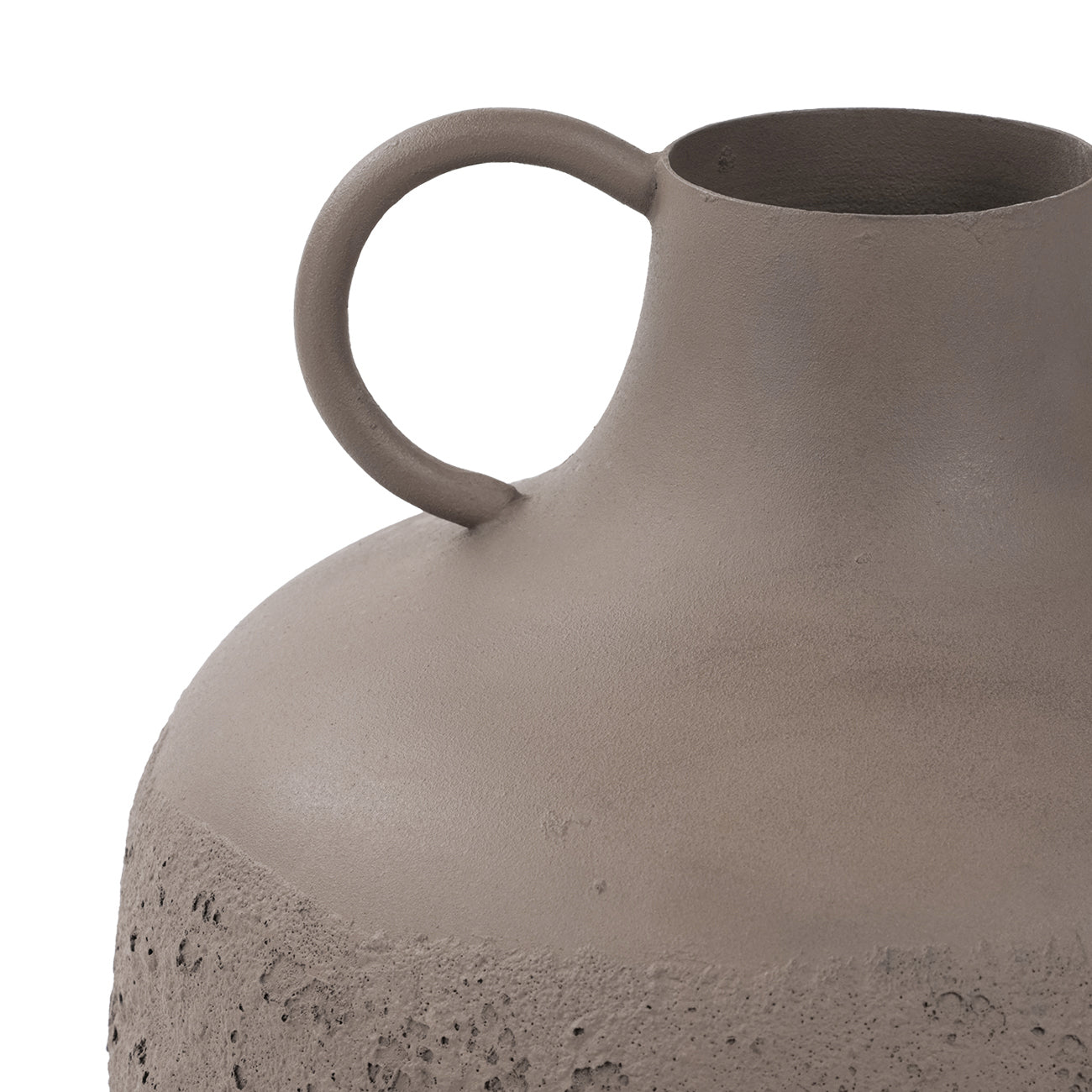 Alora Brown Textured Metal Large Vase — view 4