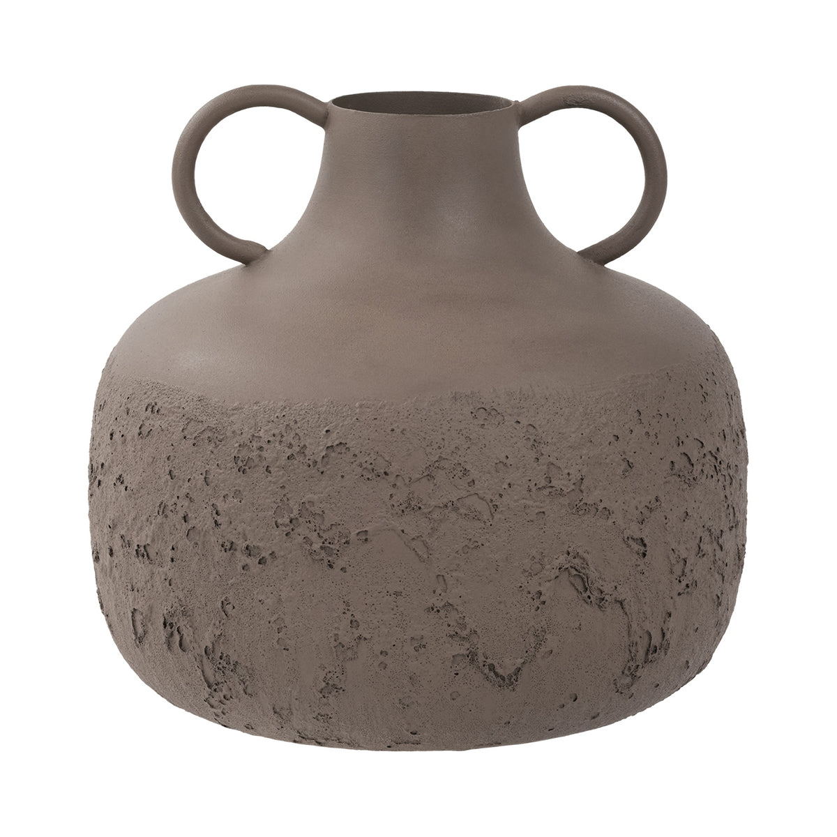 Alora Brown Textured Metal Large Vase