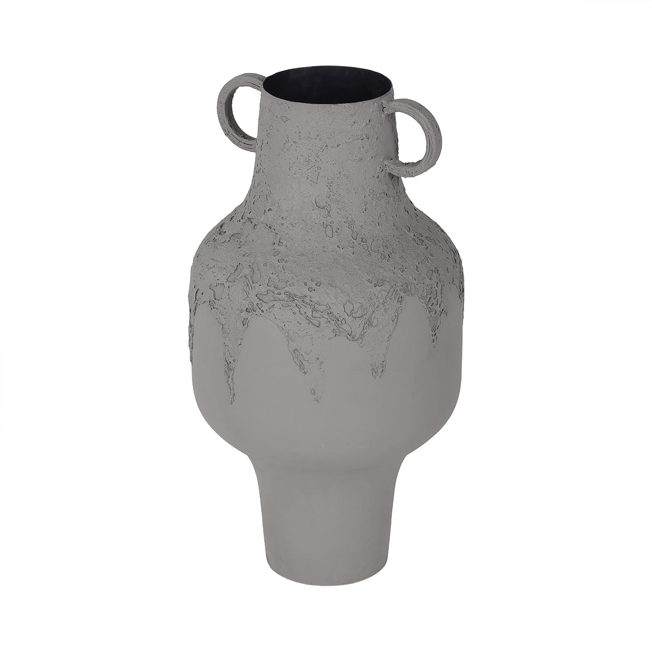 Alora Brown Textured Metal Tall Vase — view 2