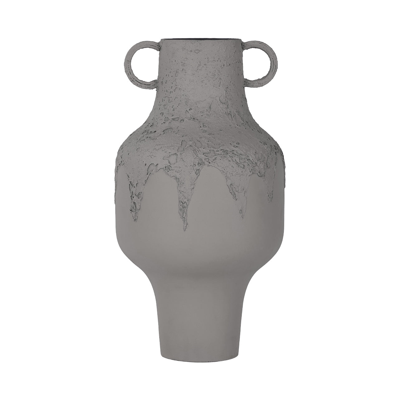 Alora Brown Textured Metal Tall Vase