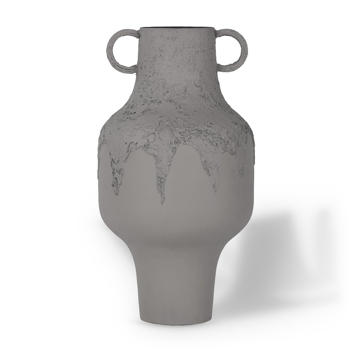 Alora Brown Textured Metal Tall Vase