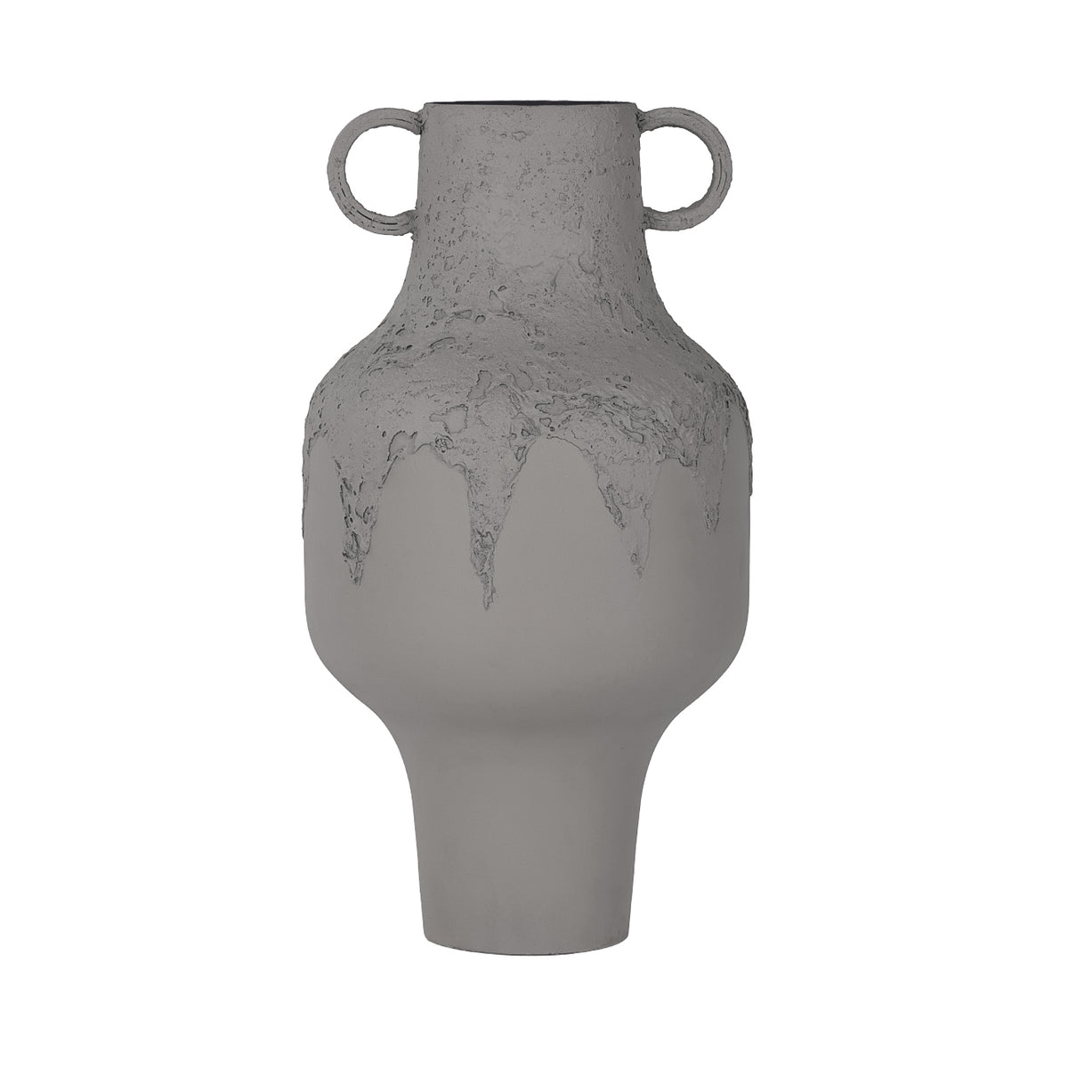 Alora Brown Textured Metal Tall Vase