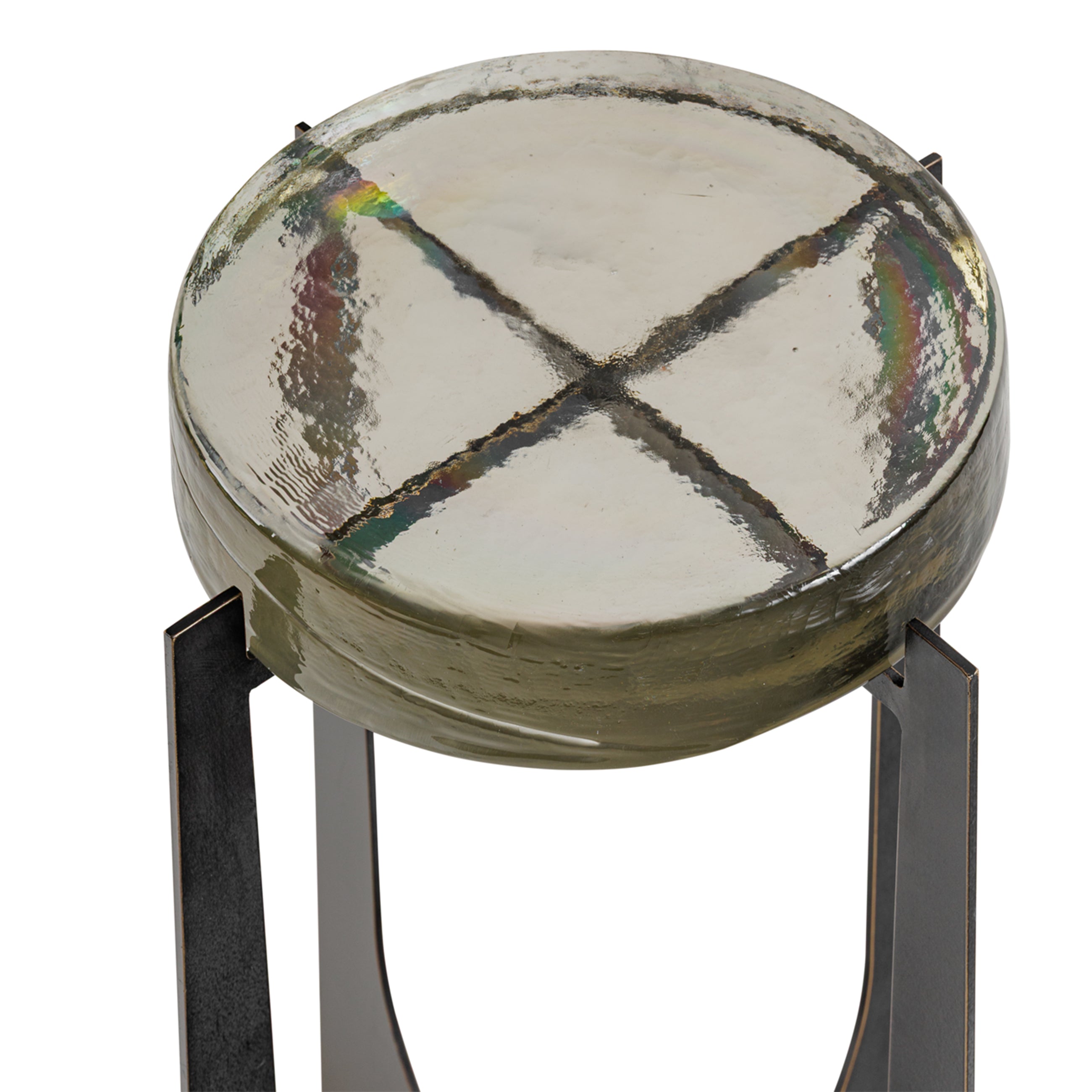 Glenthorpe Brick Glass Side Table — view 4