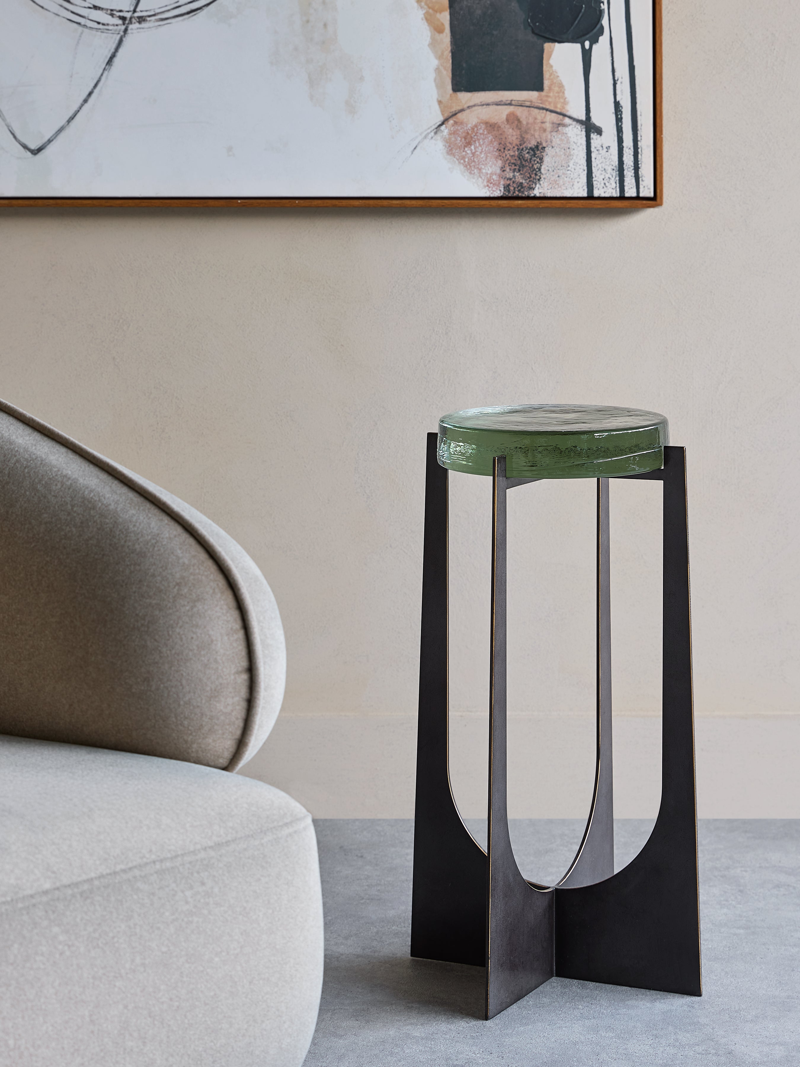 Glenthorpe Brick Glass Side Table — lifestyle 6