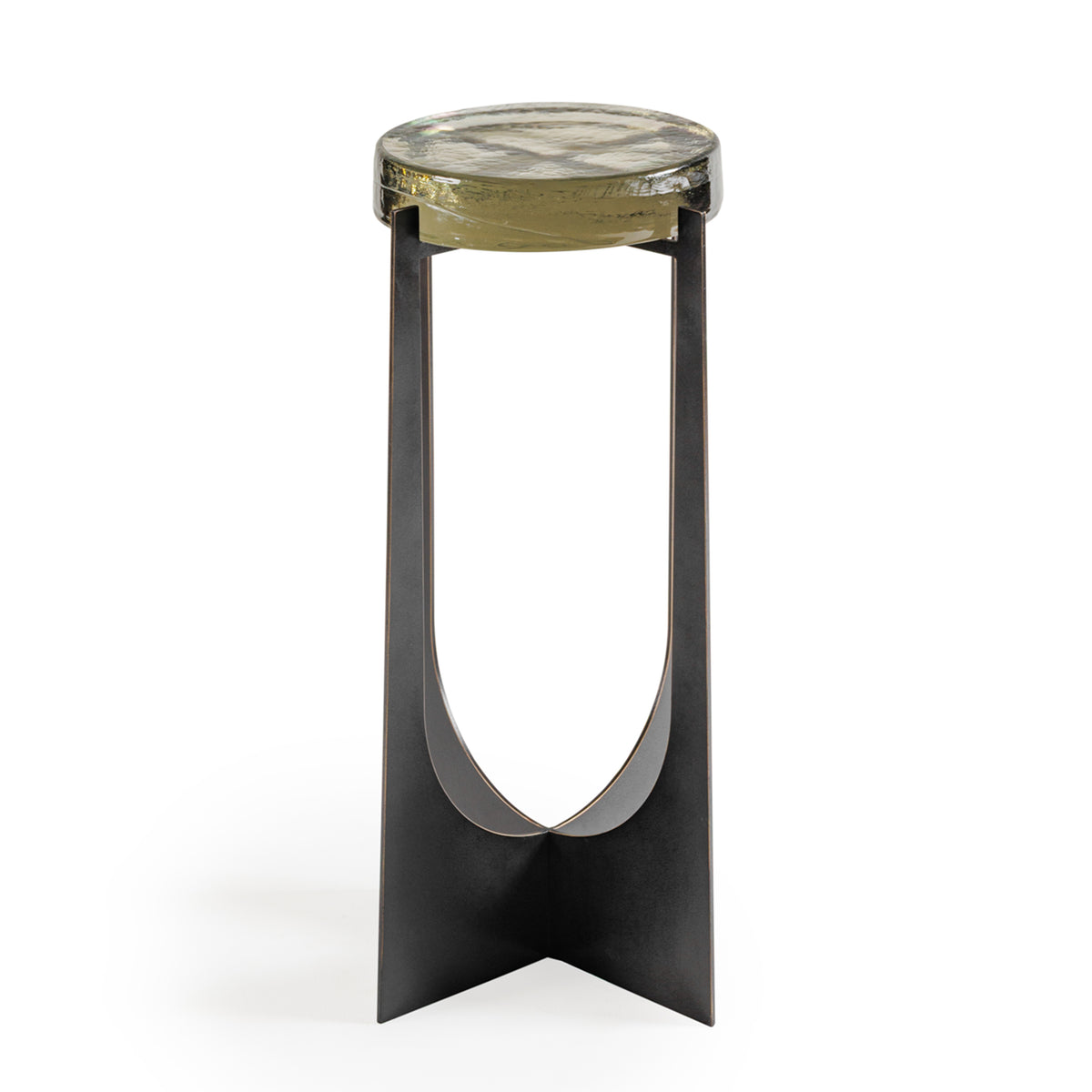 Glenthorpe Brick Glass Side Table