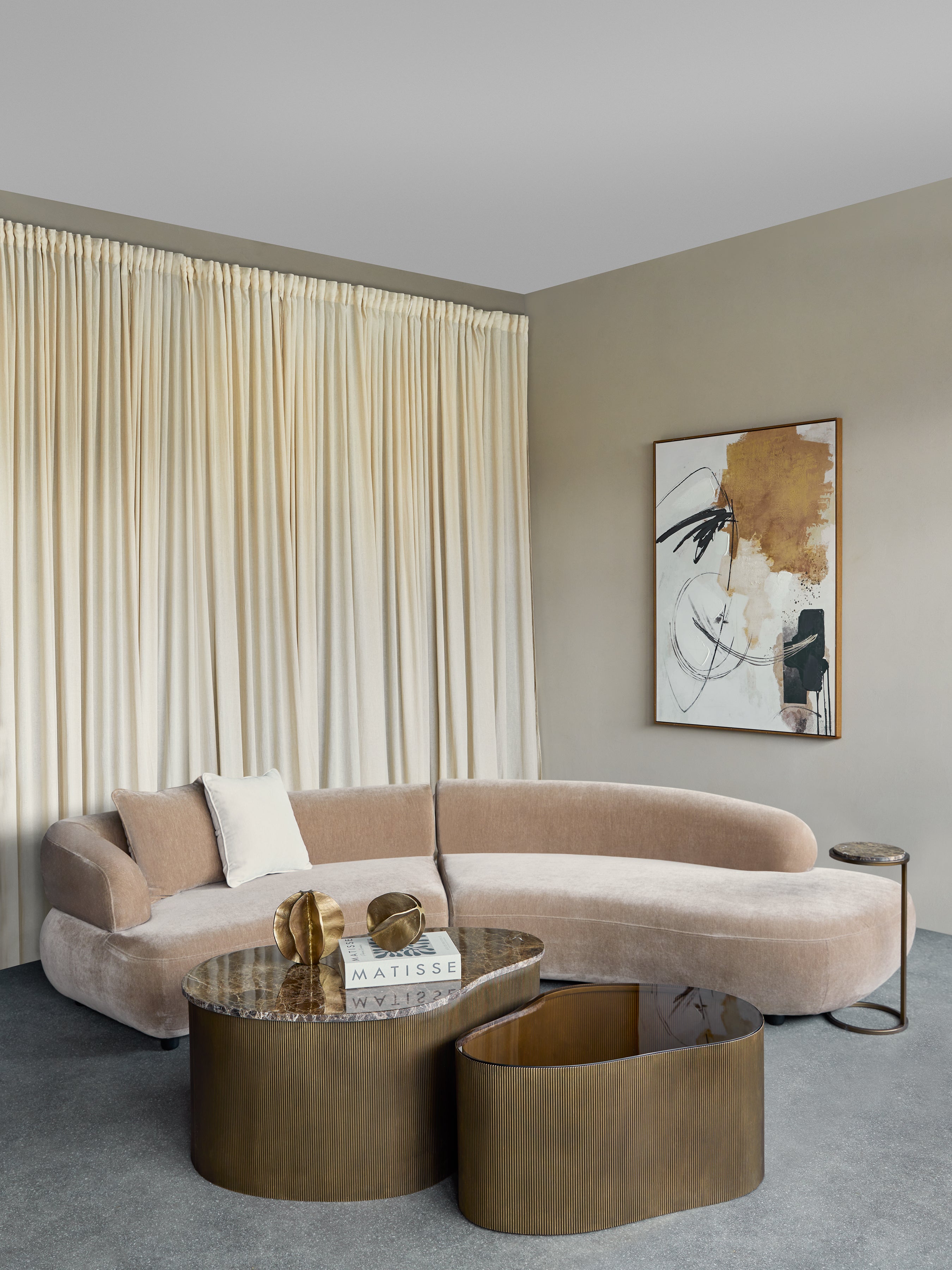 Set of 2 Cloud Marble & Glass Coffee Tables — lifestyle 7