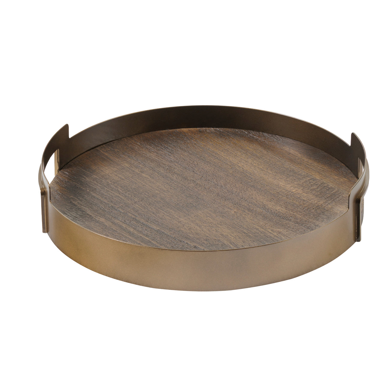 Set of 2 Shibui Mango Wood & Smoked Gold Trays — view 2