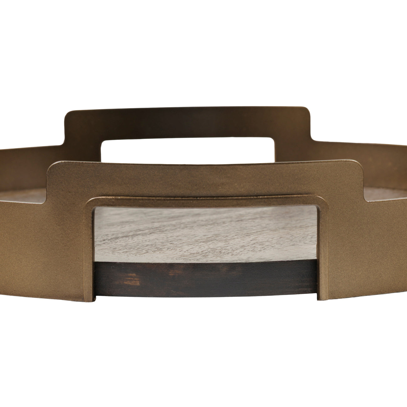 Set of 2 Shibui Mango Wood & Smoked Gold Trays — view 5
