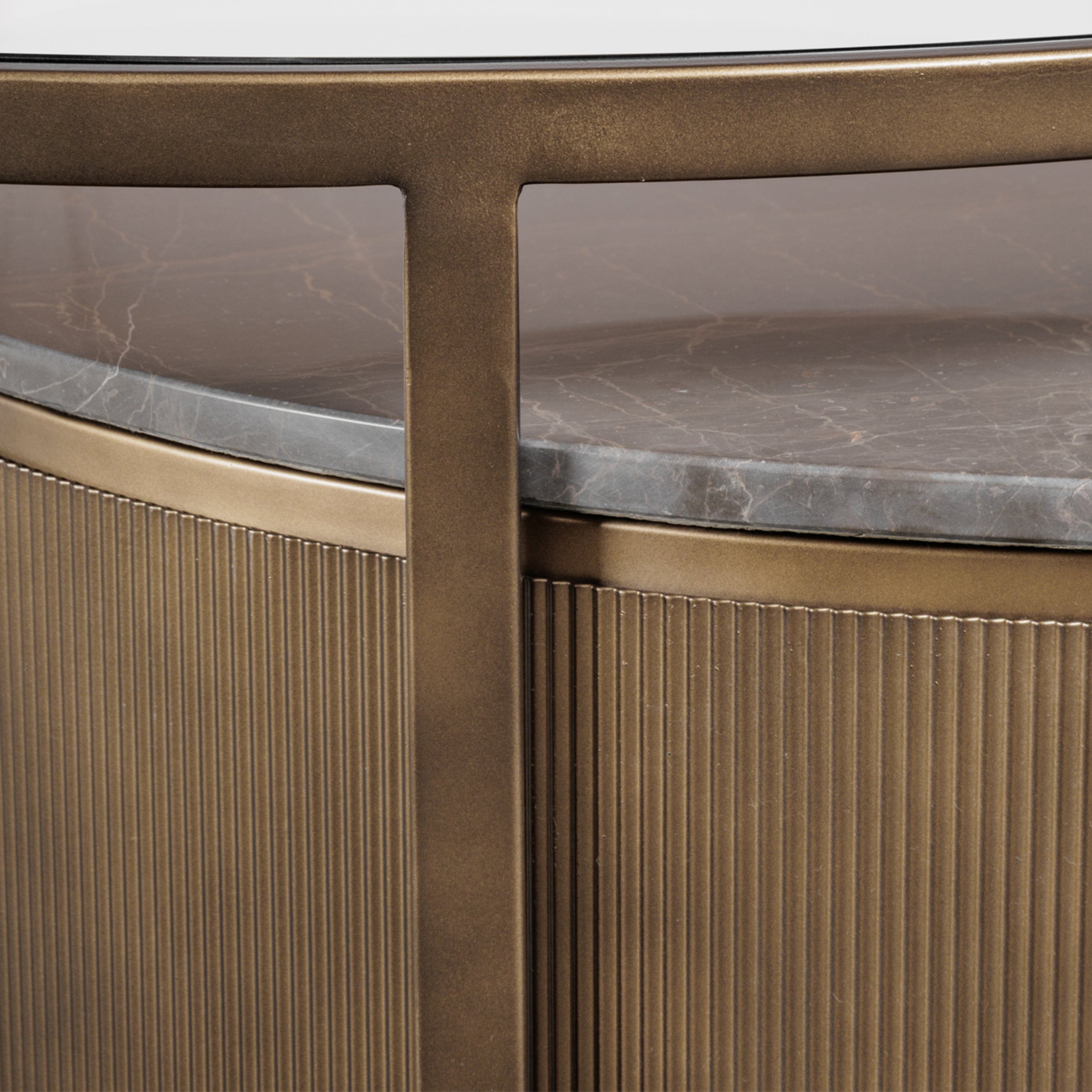 Set of 2 Belvedere Royal Gold Nesting Coffee Tables — view 5