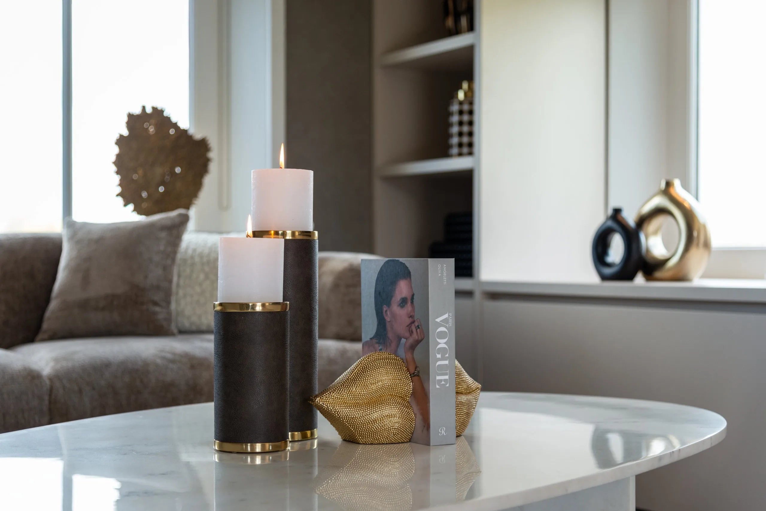 Richmond Interiors Felice Black Donut Vase