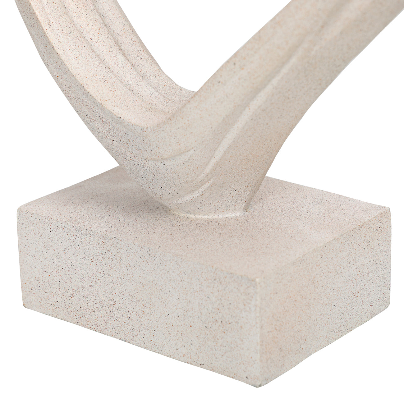 Aven White Sculpted Heart Sculpture — view 5
