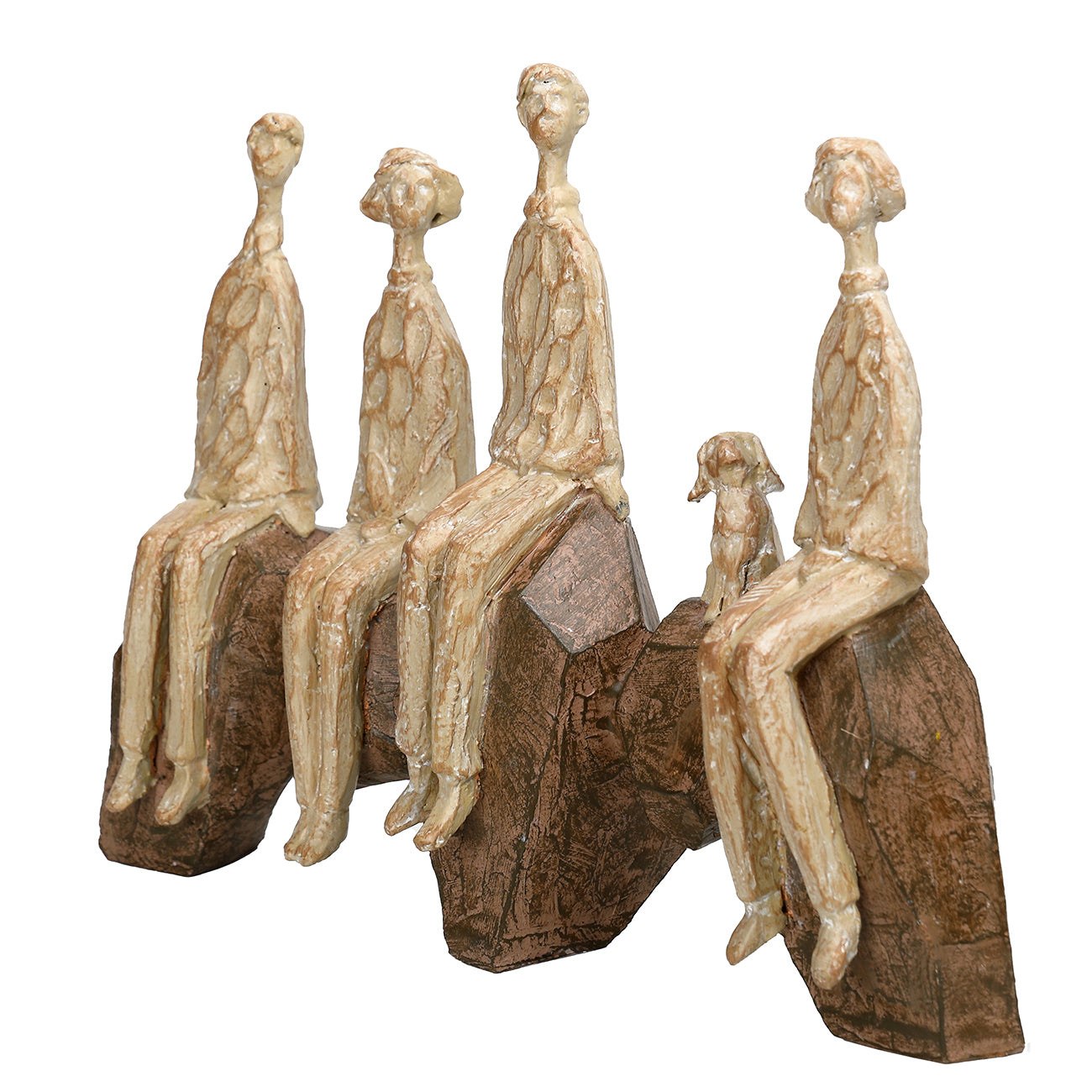 Ellington Seated Family of 5 Sculpture — view 2