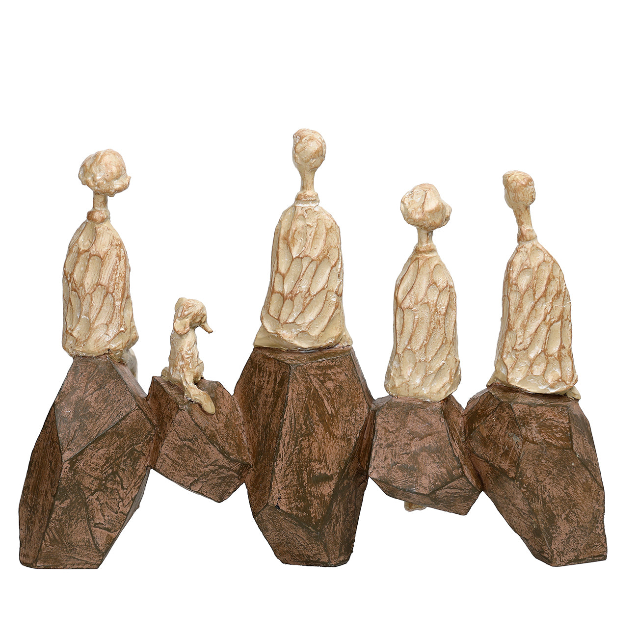 Ellington Seated Family of 5 Sculpture — view 3