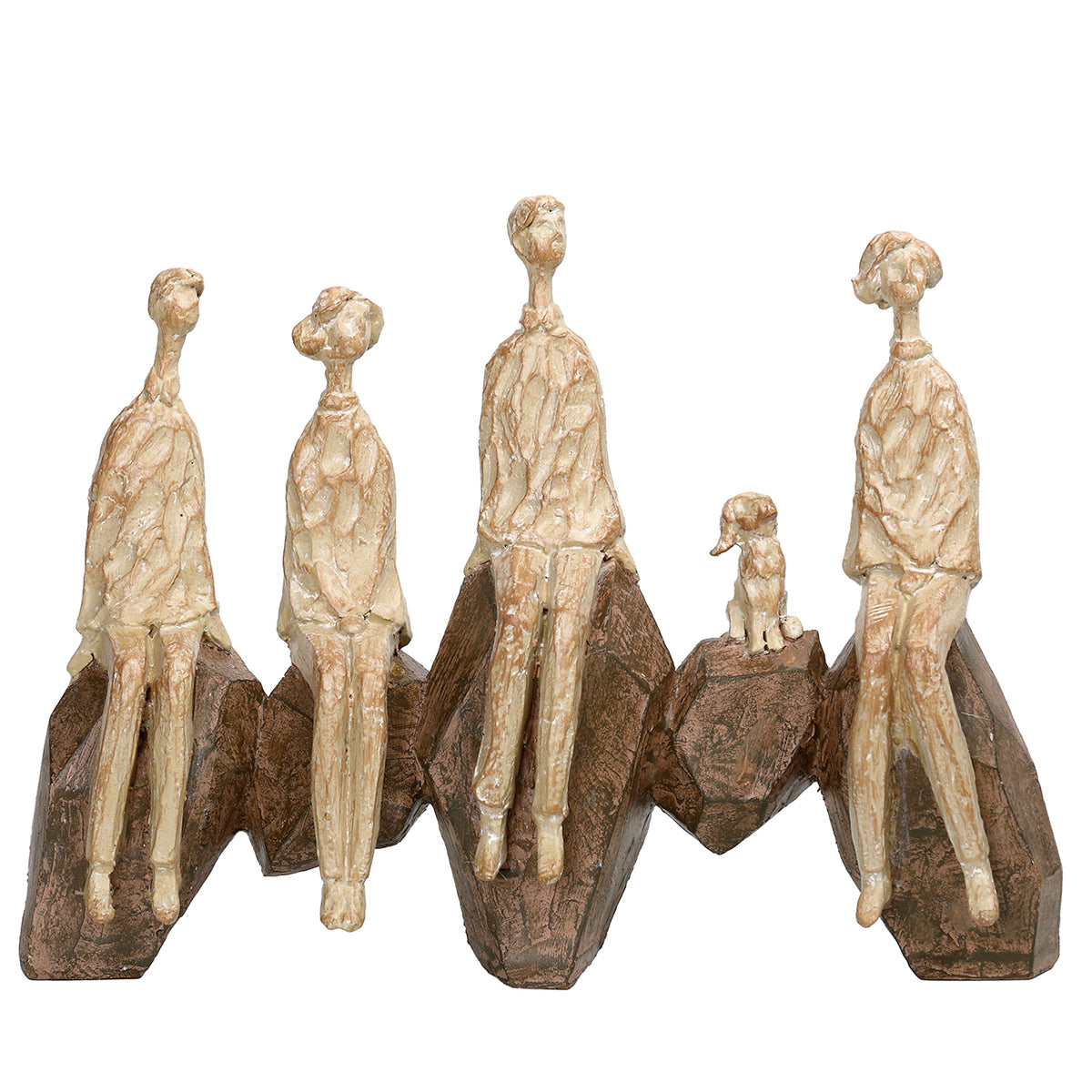 Ellington Seated Family of 5 Sculpture