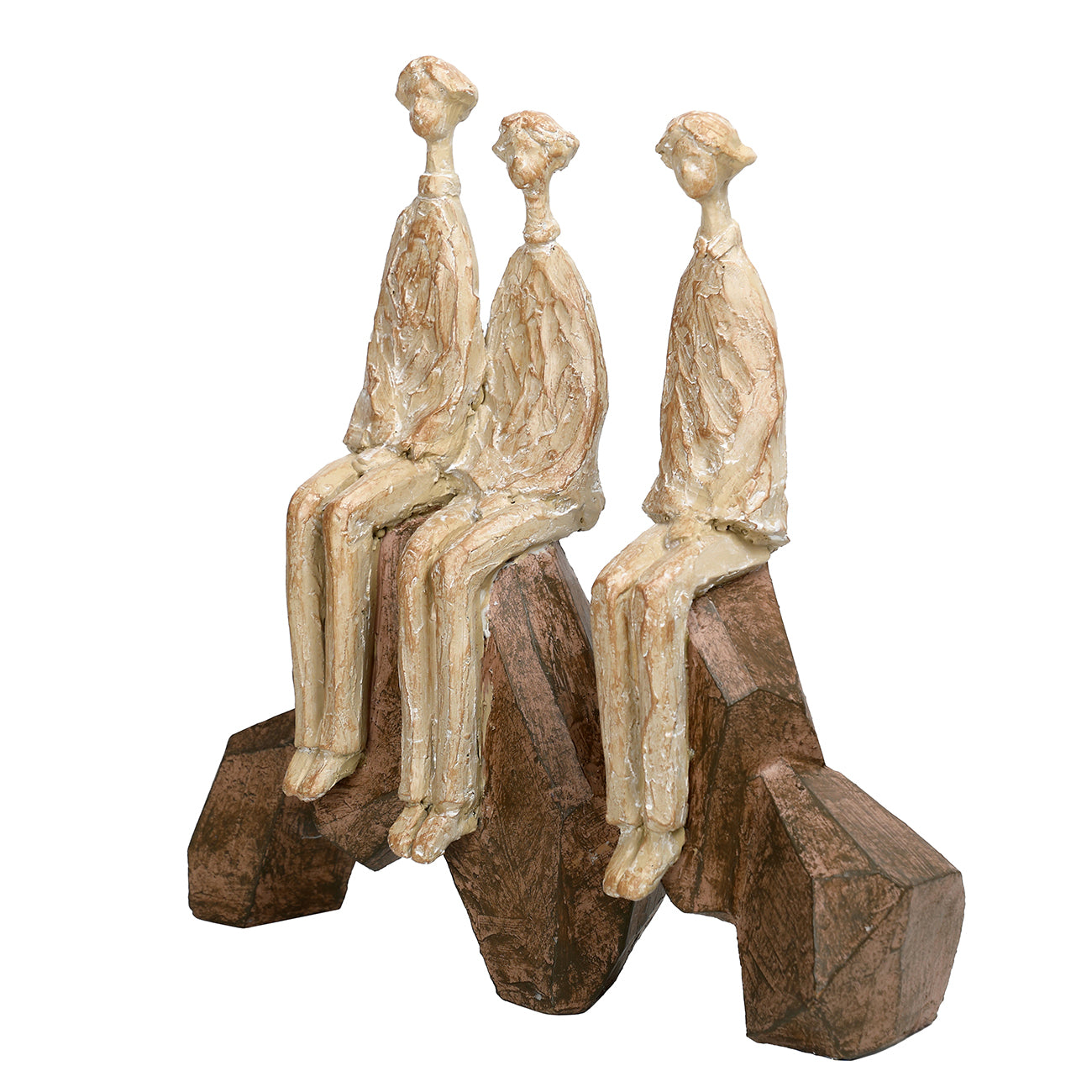 Ellington Seated Family of 3 Sculpture — view 2