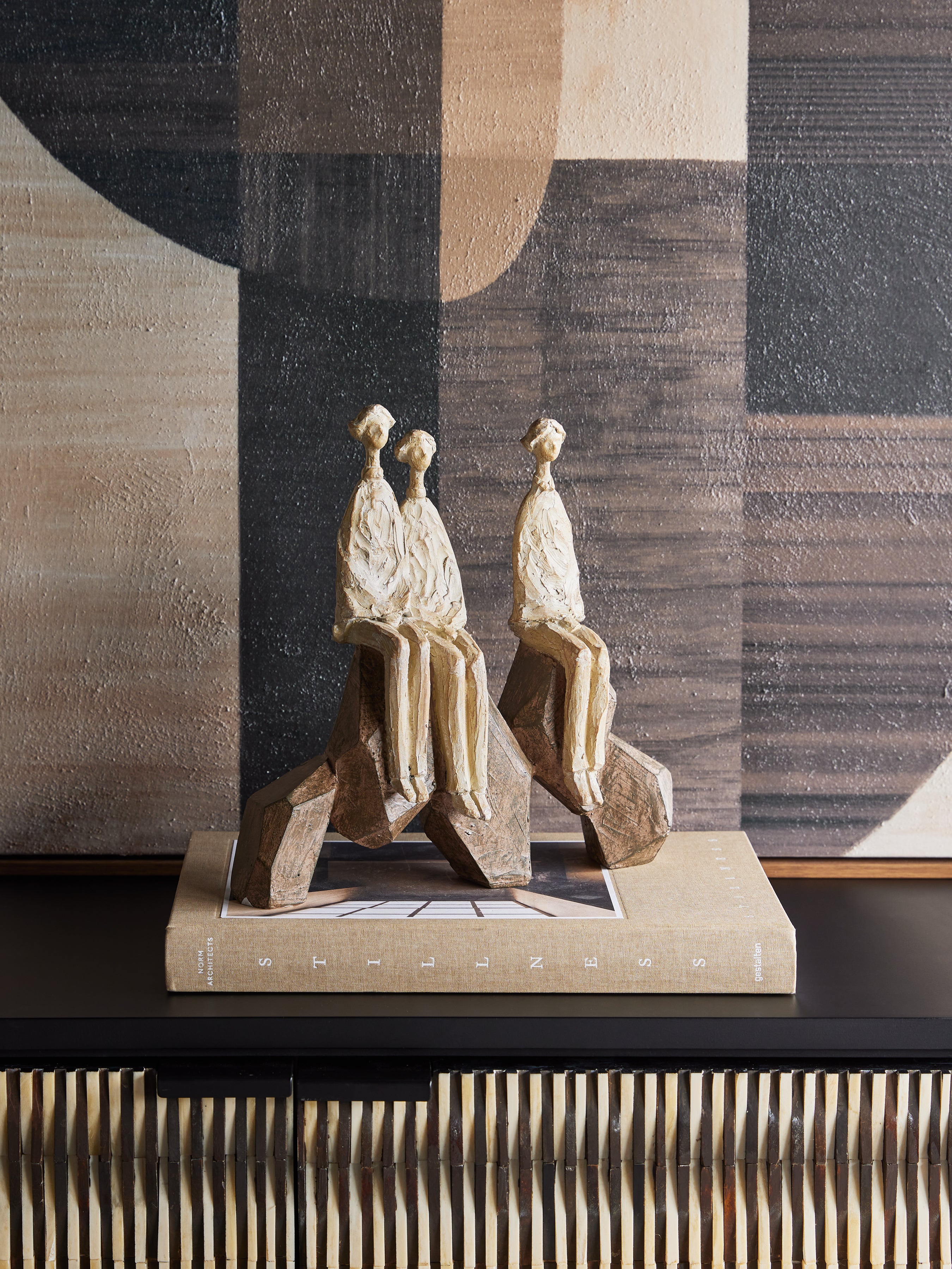 Ellington Seated Family of 3 Sculpture — lifestyle 6