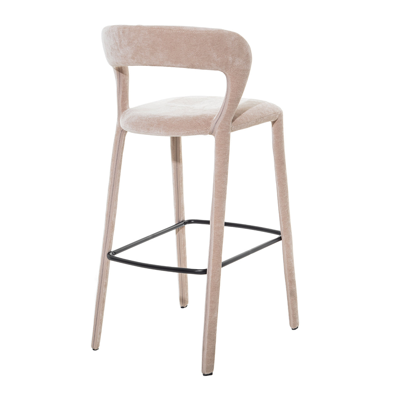 Cruise Upholstered Taupe Bar Stool — view 3