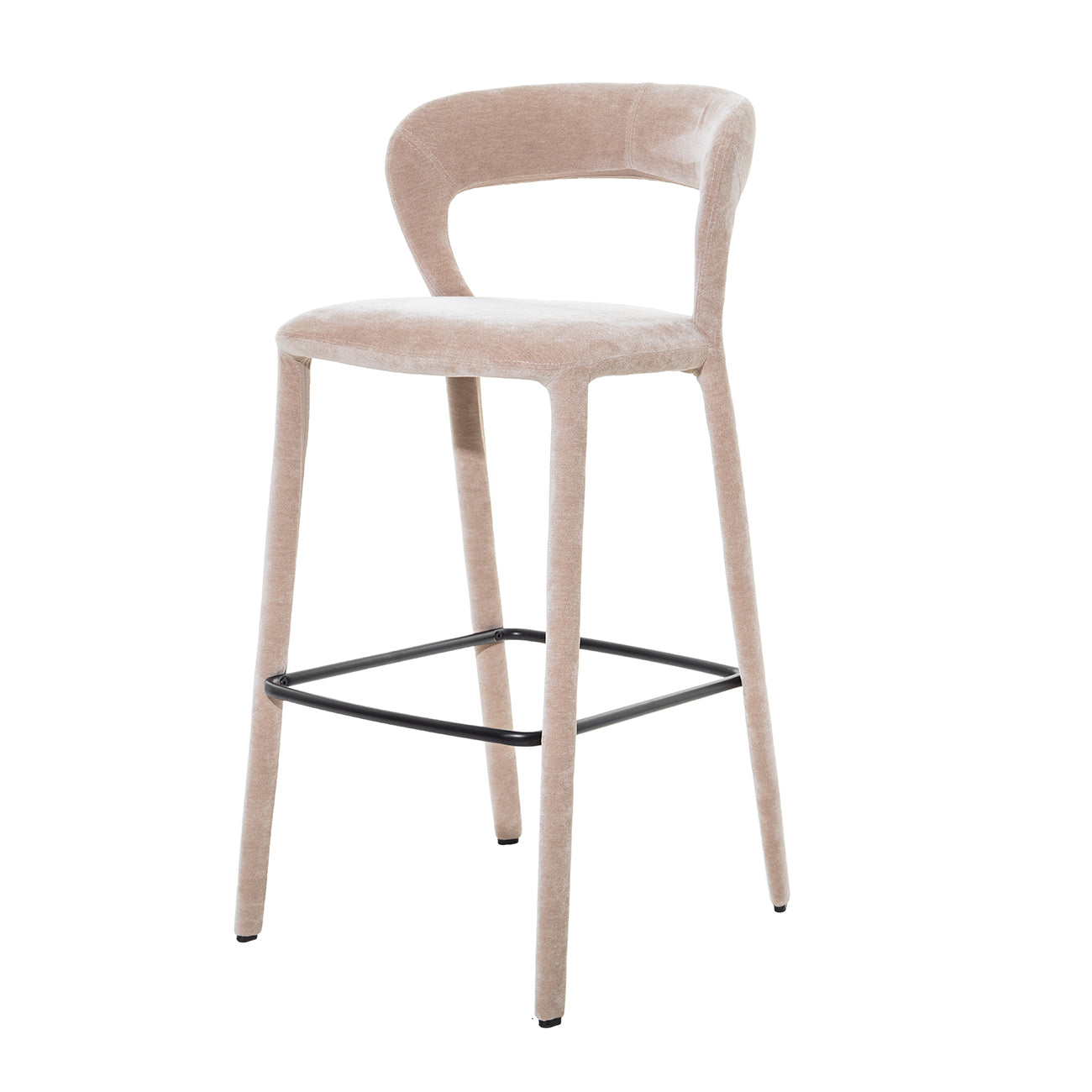 Cruise Upholstered Taupe Bar Stool