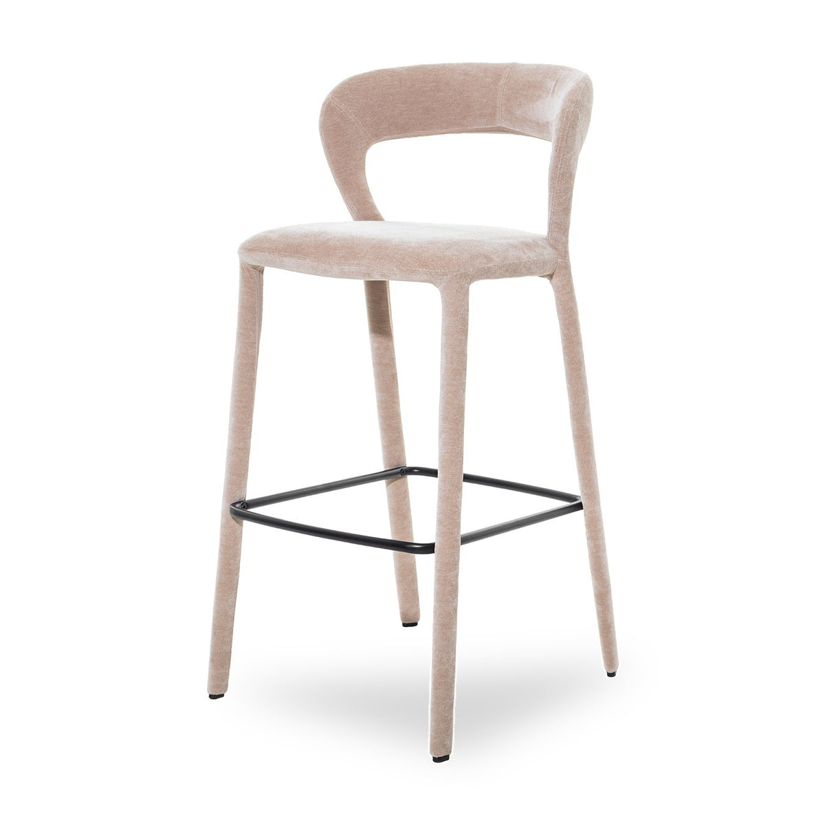 Cruise Upholstered Taupe Bar Stool