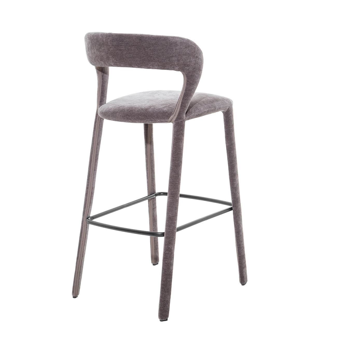 Cruise Upholstered Grey Bar Stool — view 3