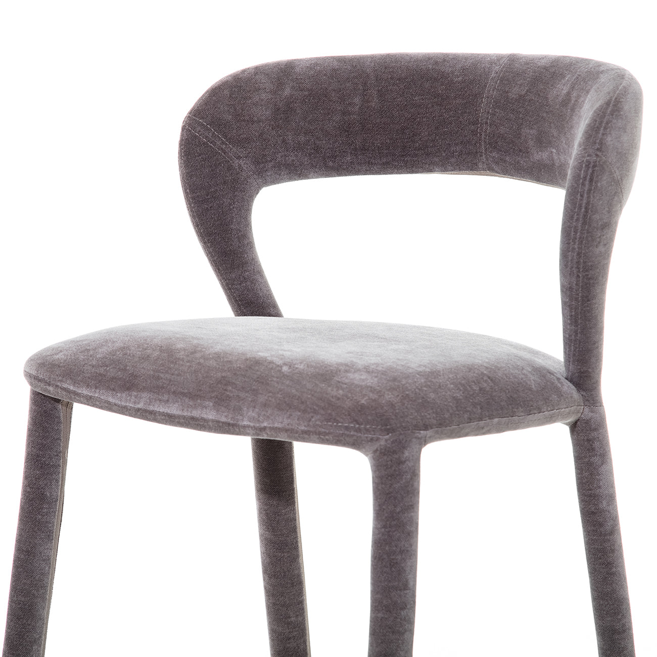 Cruise Upholstered Grey Bar Stool — view 4