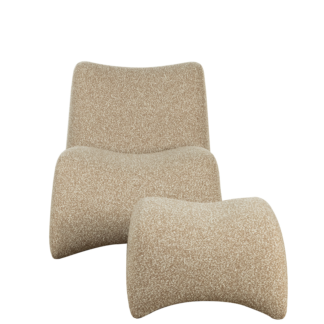 Bangkok Upholstered Occasional Chair & Stool Set — view 2