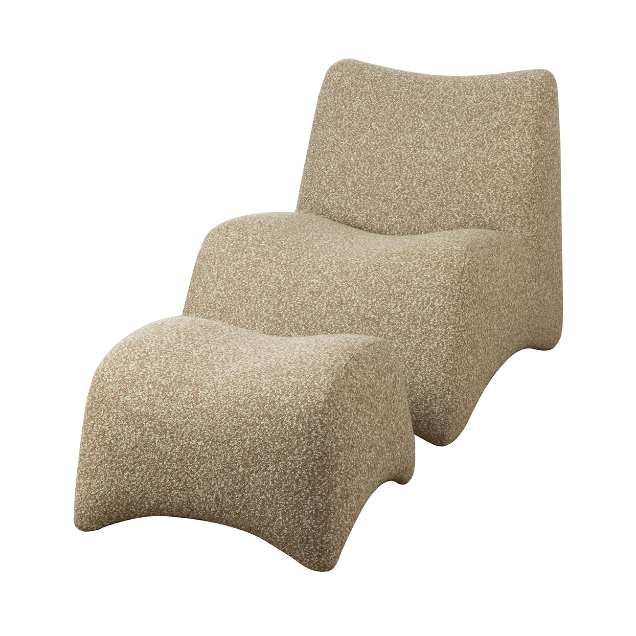 Bangkok Upholstered Occasional Chair & Stool Set — view 3