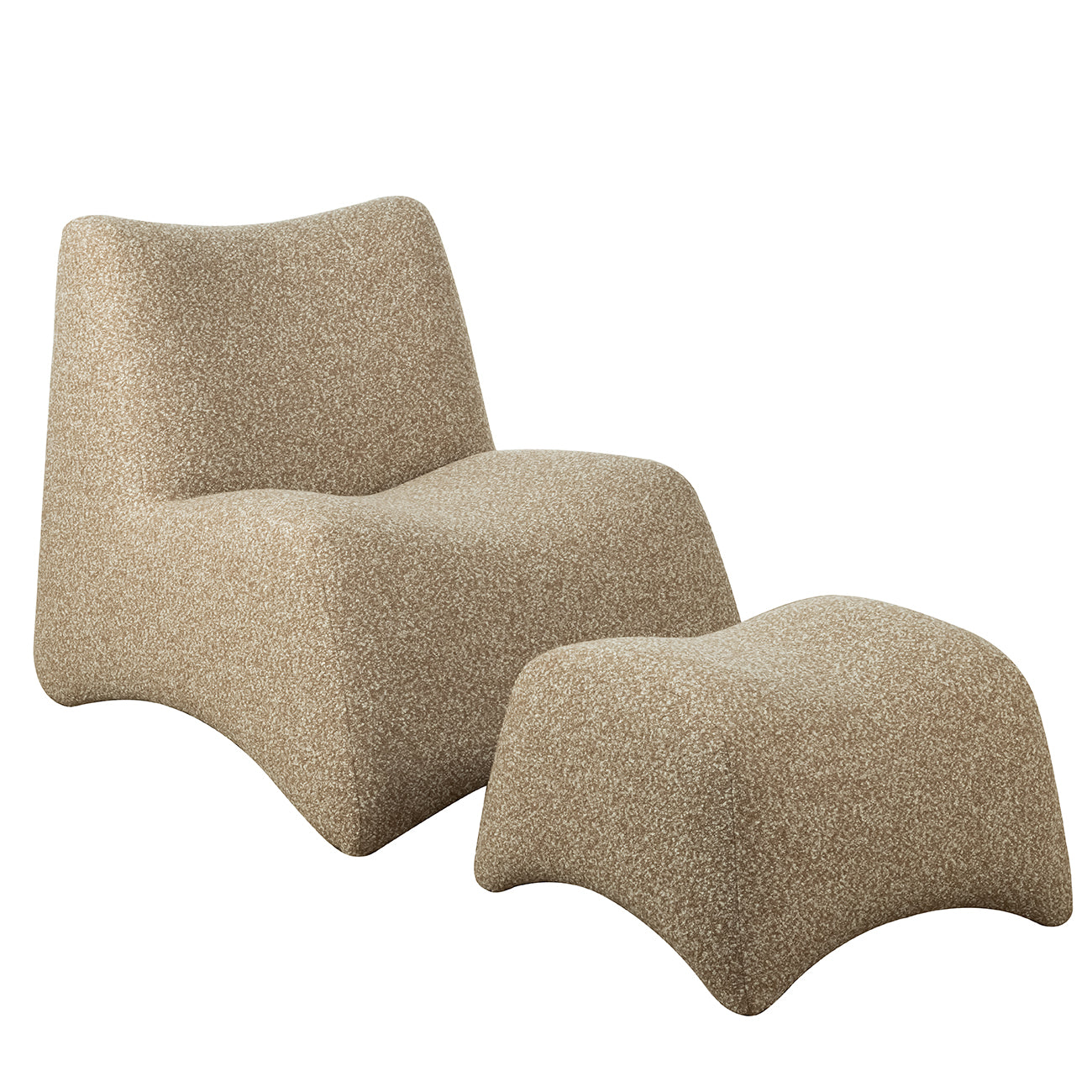 Bangkok Upholstered Occasional Chair & Stool Set