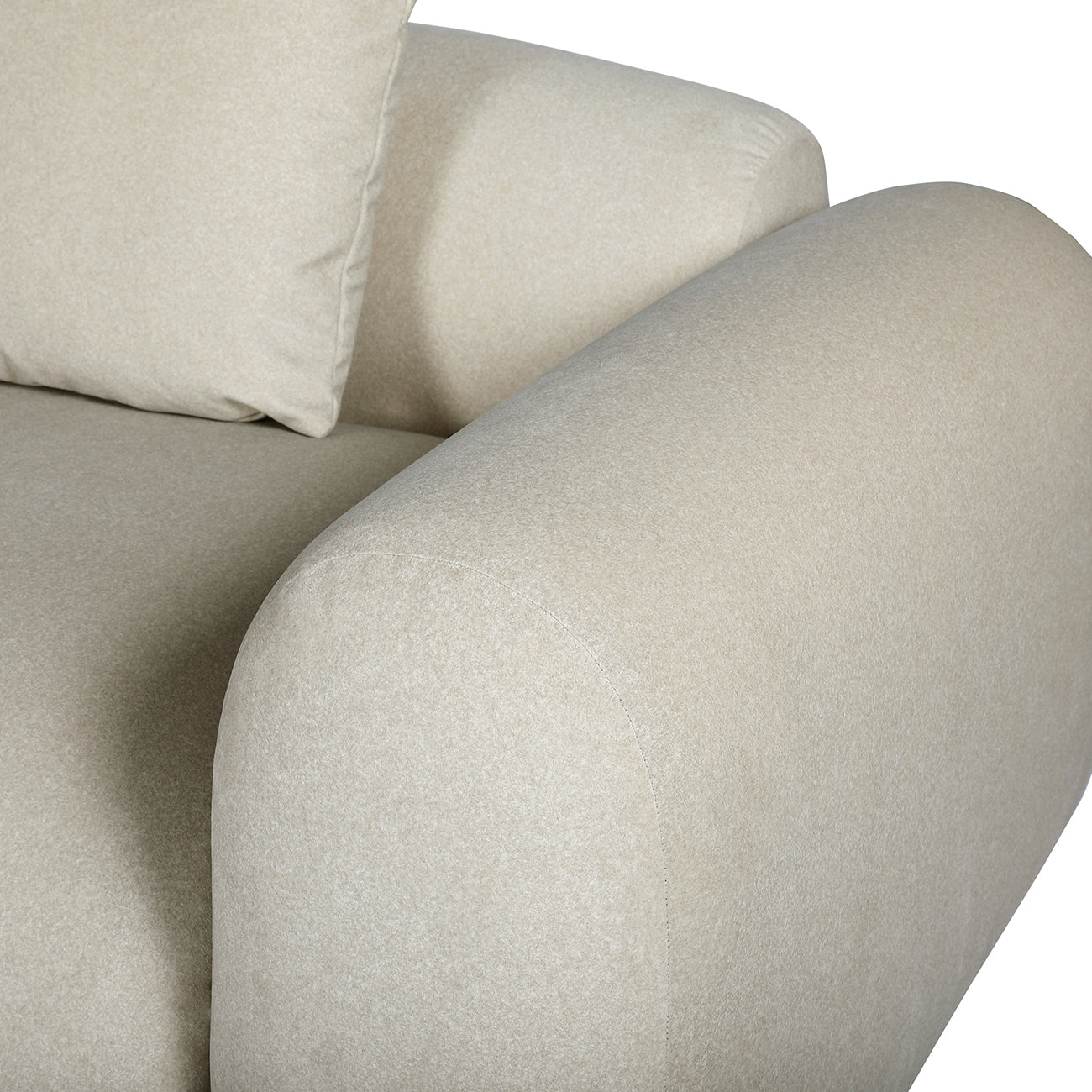 Limewood Warm Stone Velvet 3 Seater Sofa — view 4