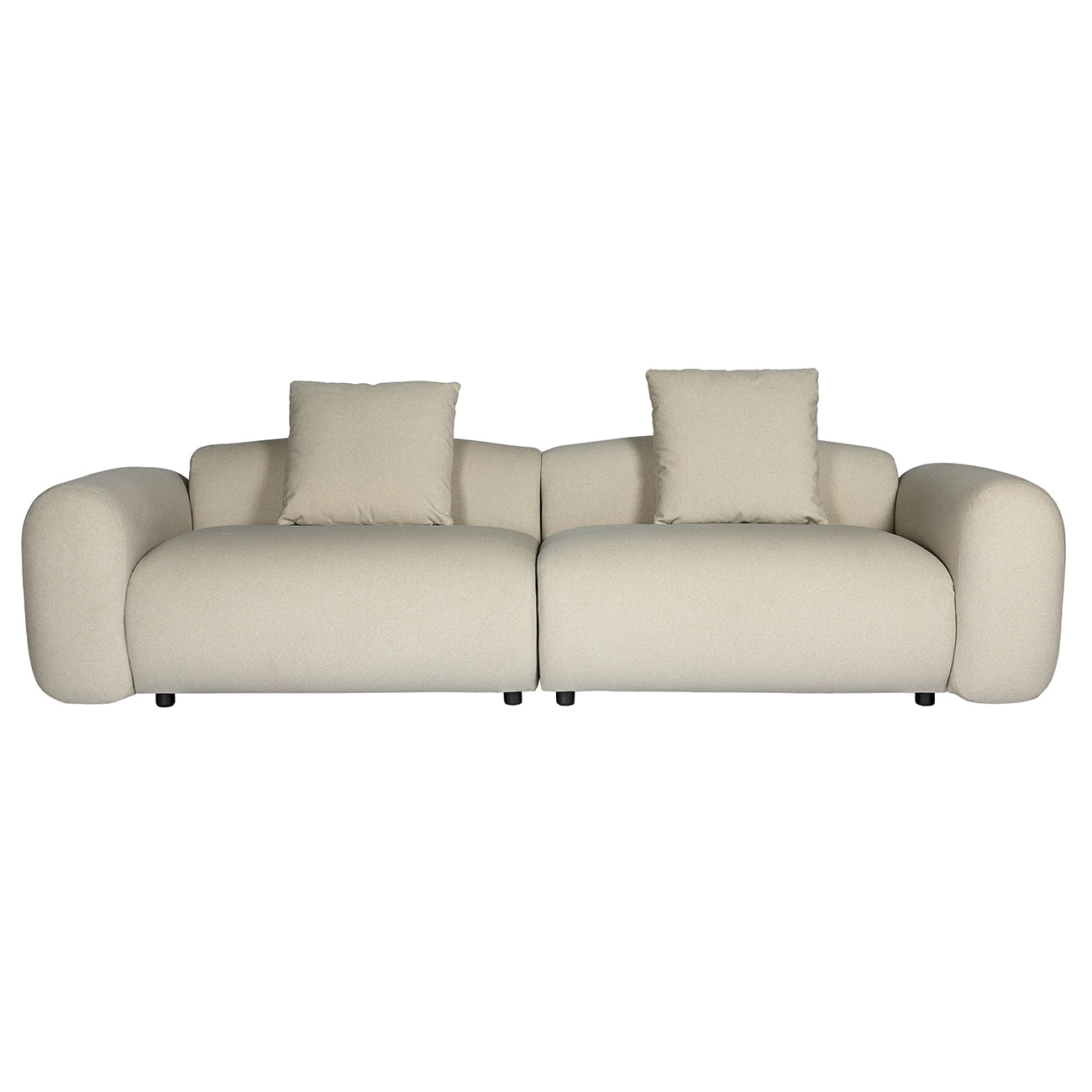 Limewood Warm Stone Velvet 3 Seater Sofa