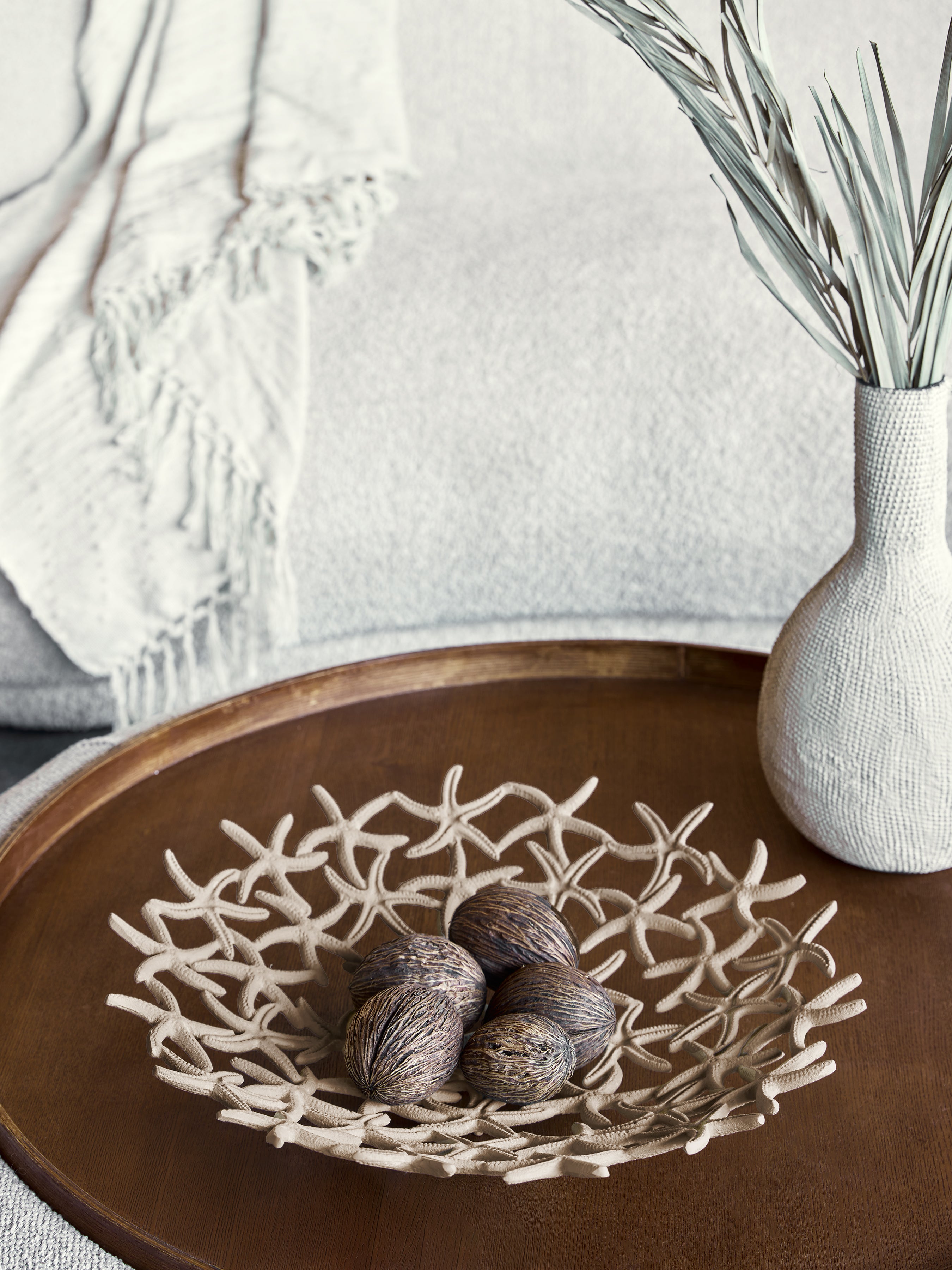 Seaside Starfish Beige Stonewash Shallow Bowl — lifestyle 6
