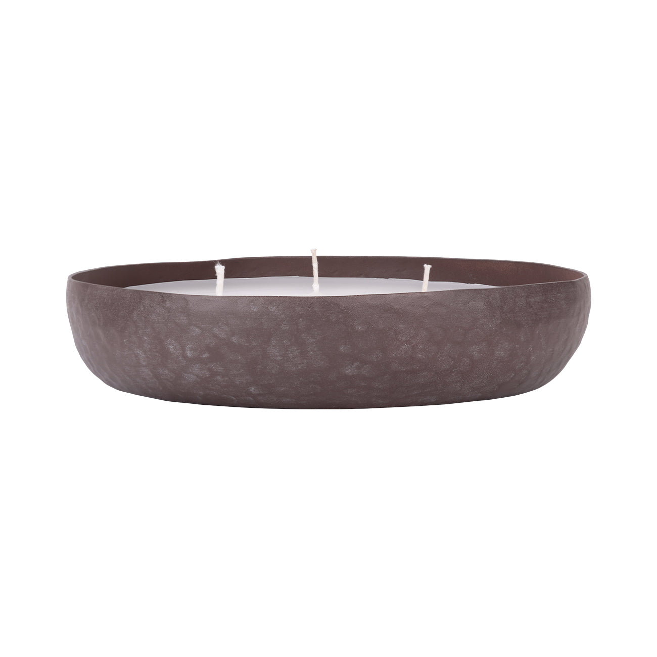 Samui Hammered Brown 3 Wick Bowl Candle — view 2