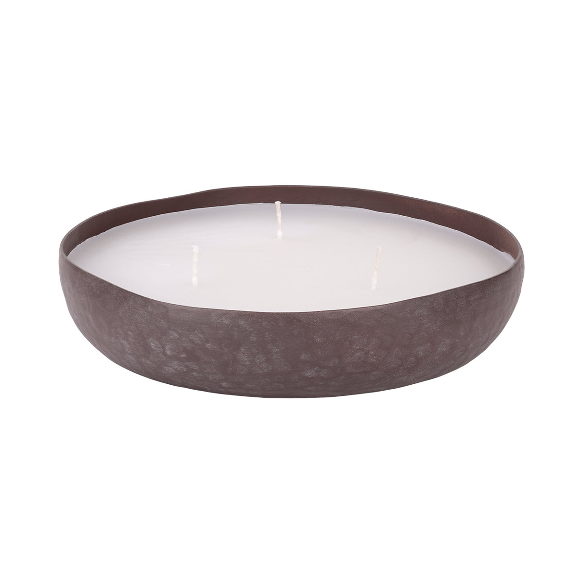 Samui Hammered Brown 3 Wick Bowl Candle