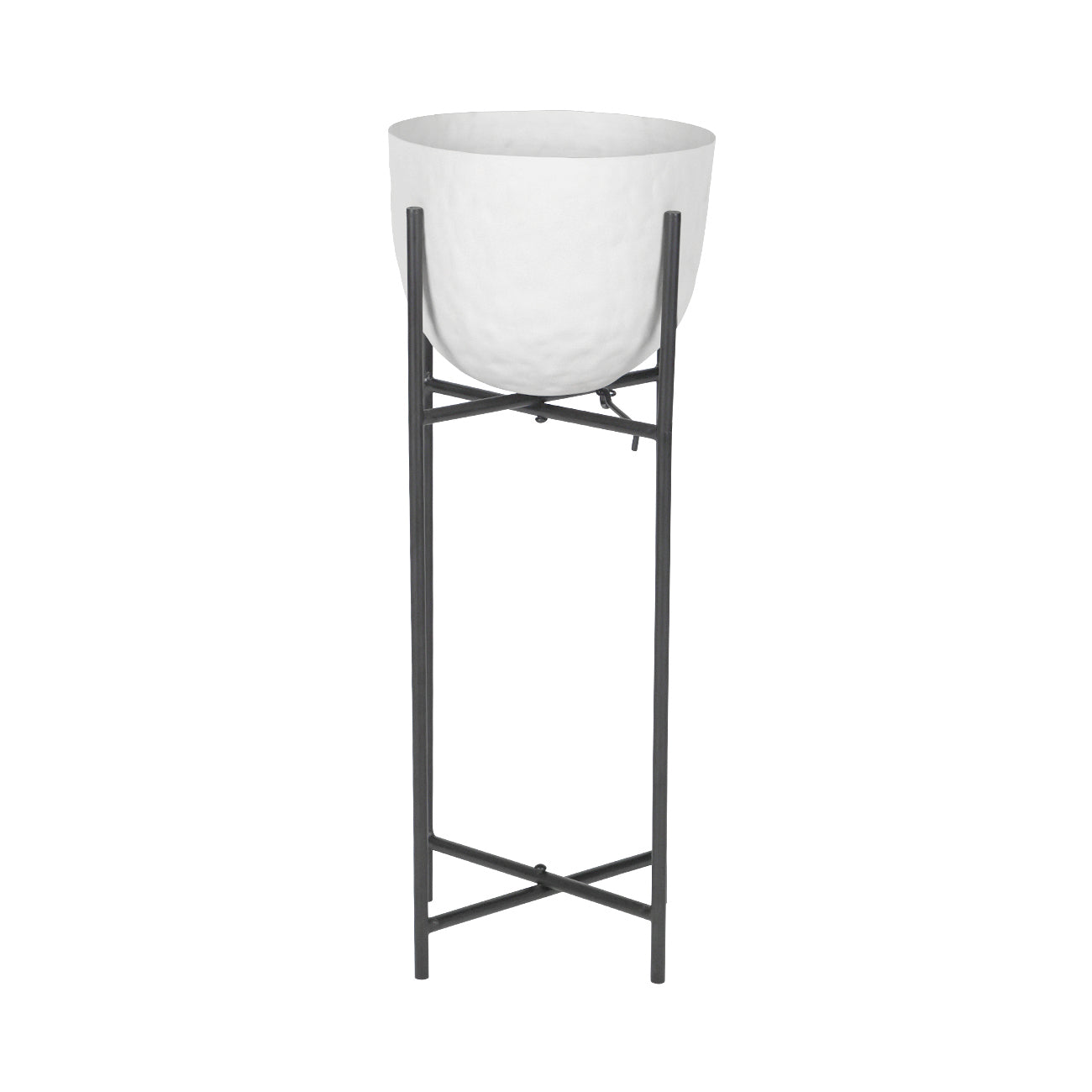 Samui White Stonewash on Stand Small Planter