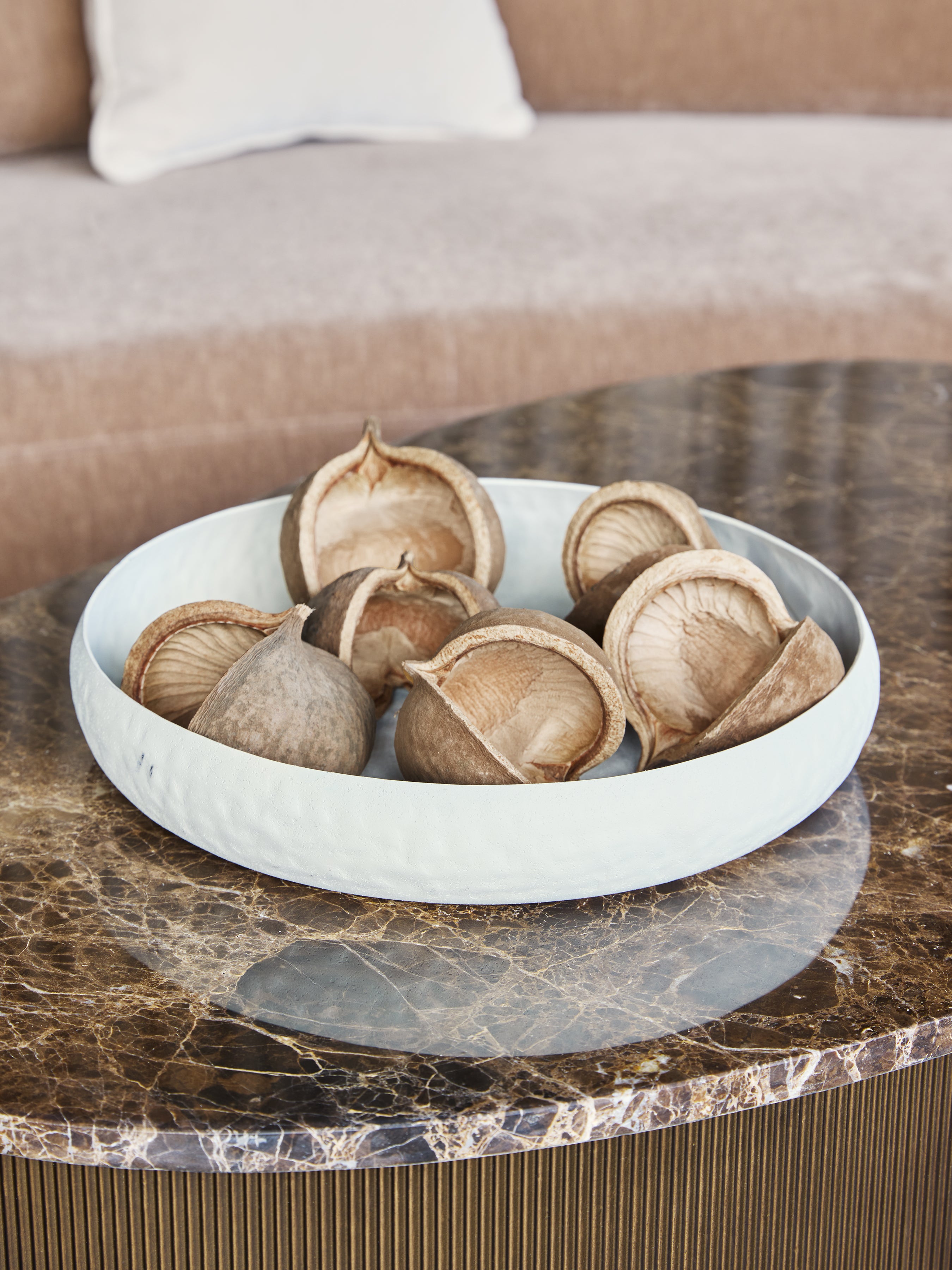 Samui White Stonewash Round Large Platter — lifestyle 6