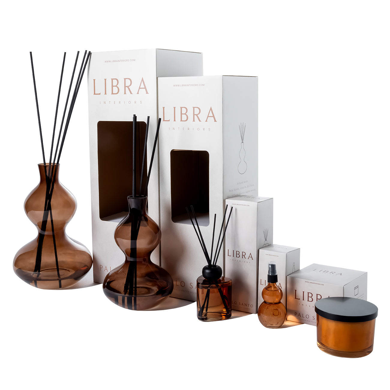 Palo Santo, Amyris, Clove & Vetiver 1000ml Reed Diffuser — shown alongside coordinating products