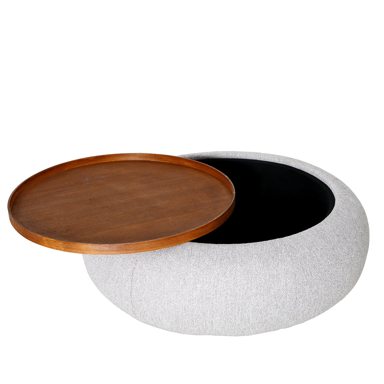 Gensen Large Oatmeal Ottoman — view 2