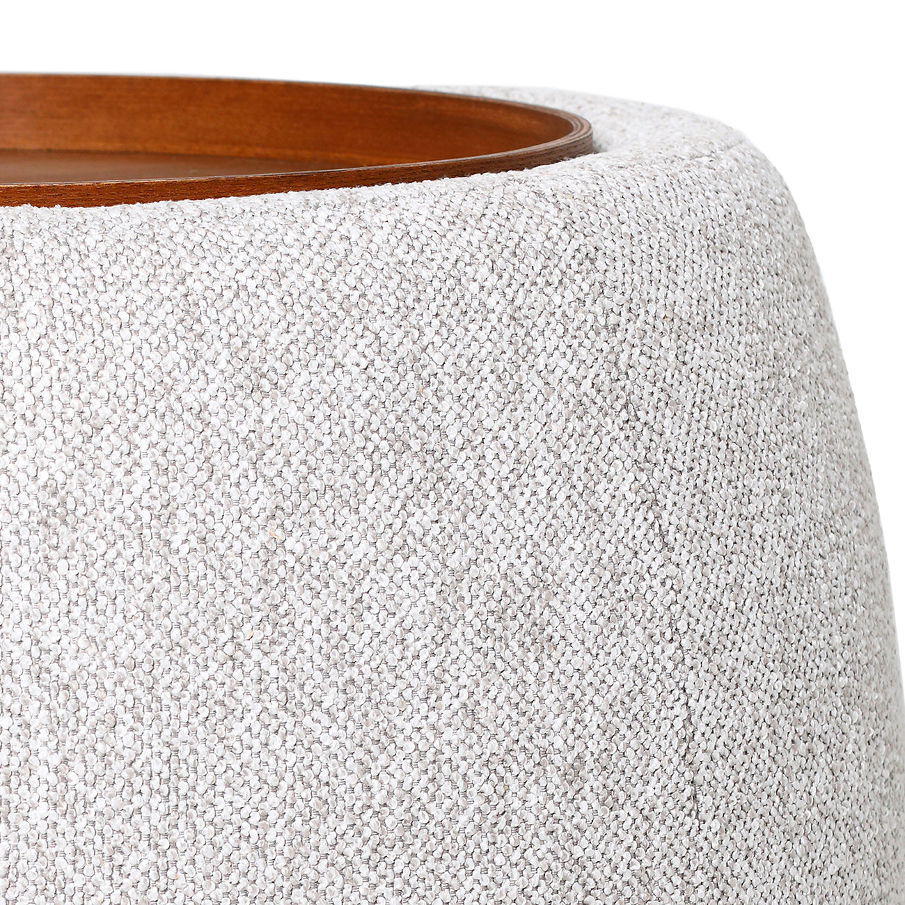 Gensen Small Oatmeal Ottoman — view 3